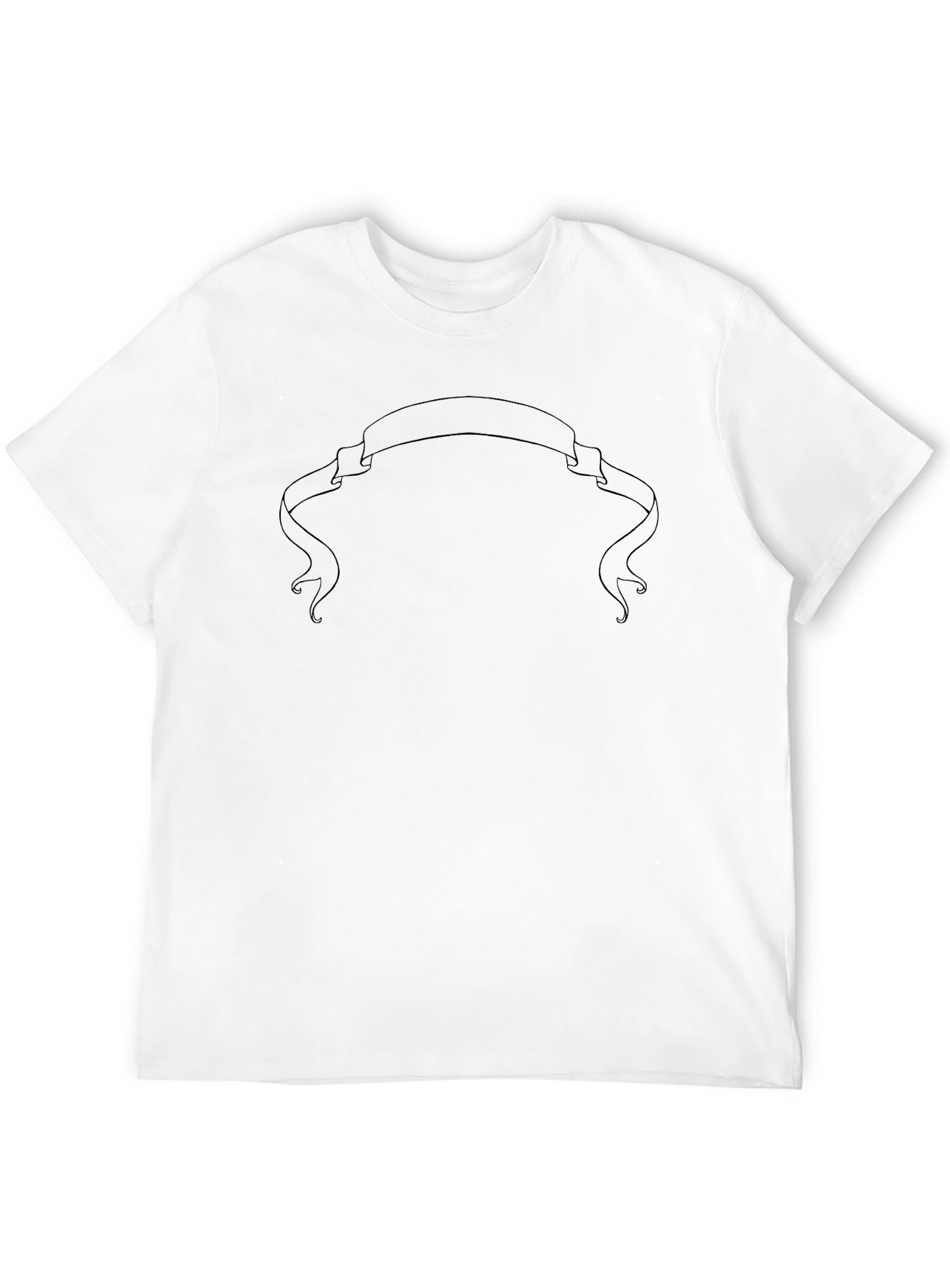Mens Black T-Shirt with Banner Design
