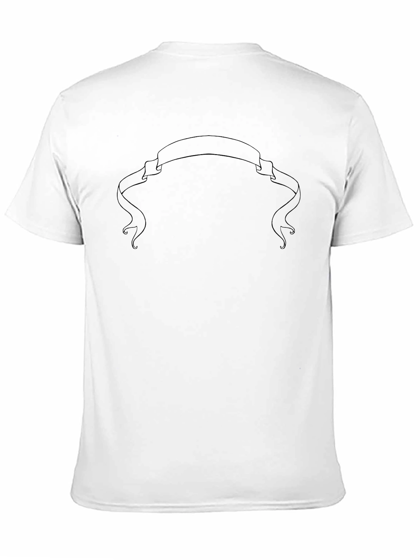 Mens Black T-Shirt with Banner Design