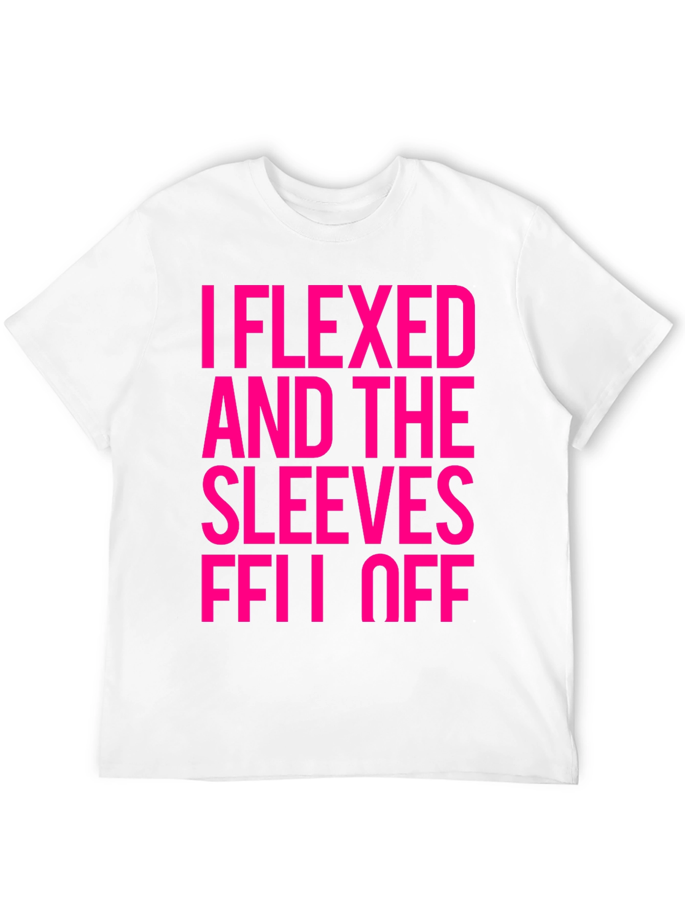 Funny Flexed Sleeves Off Graphic Tee - Black