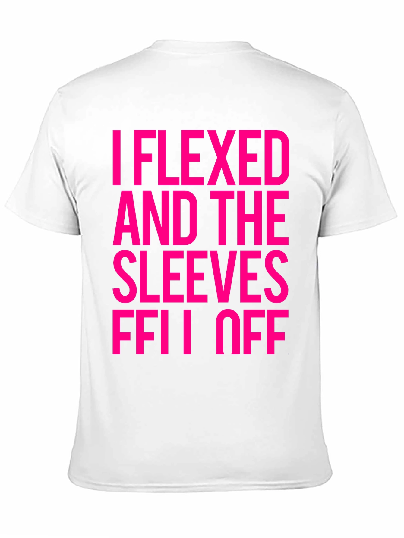 Funny Flexed Sleeves Off Graphic Tee - Black