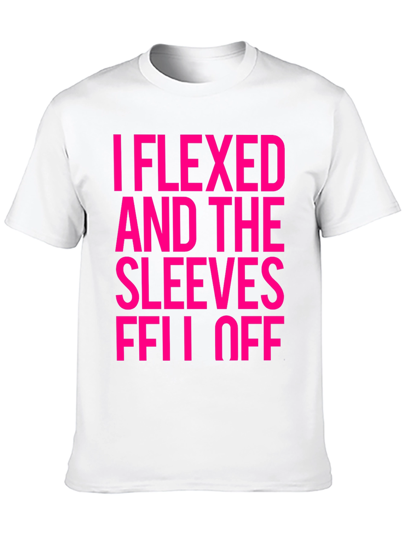 Funny Flexed Sleeves Off Graphic Tee - Black