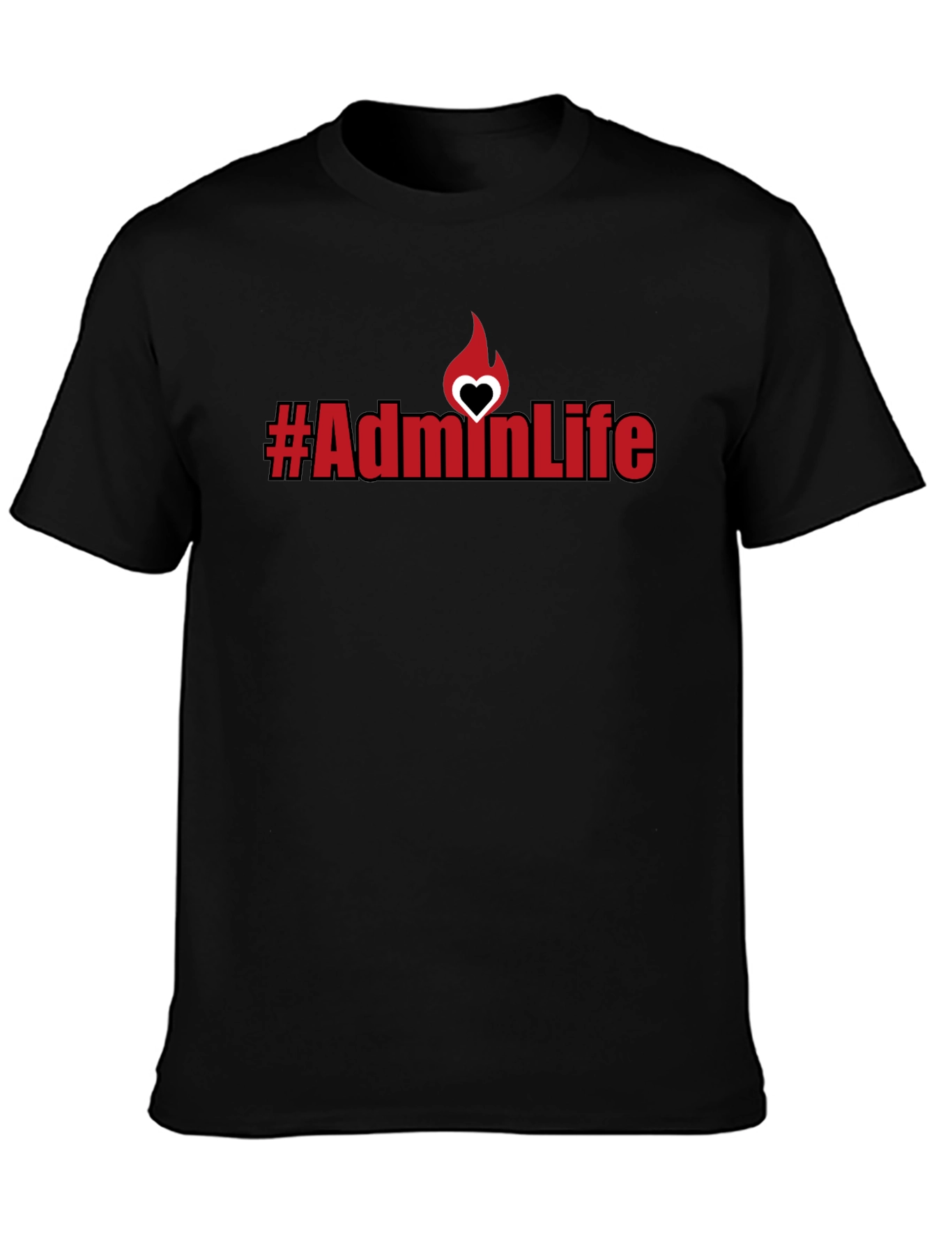 #AdminLife Graphic Tee - Black Cotton Blend T-Shirt