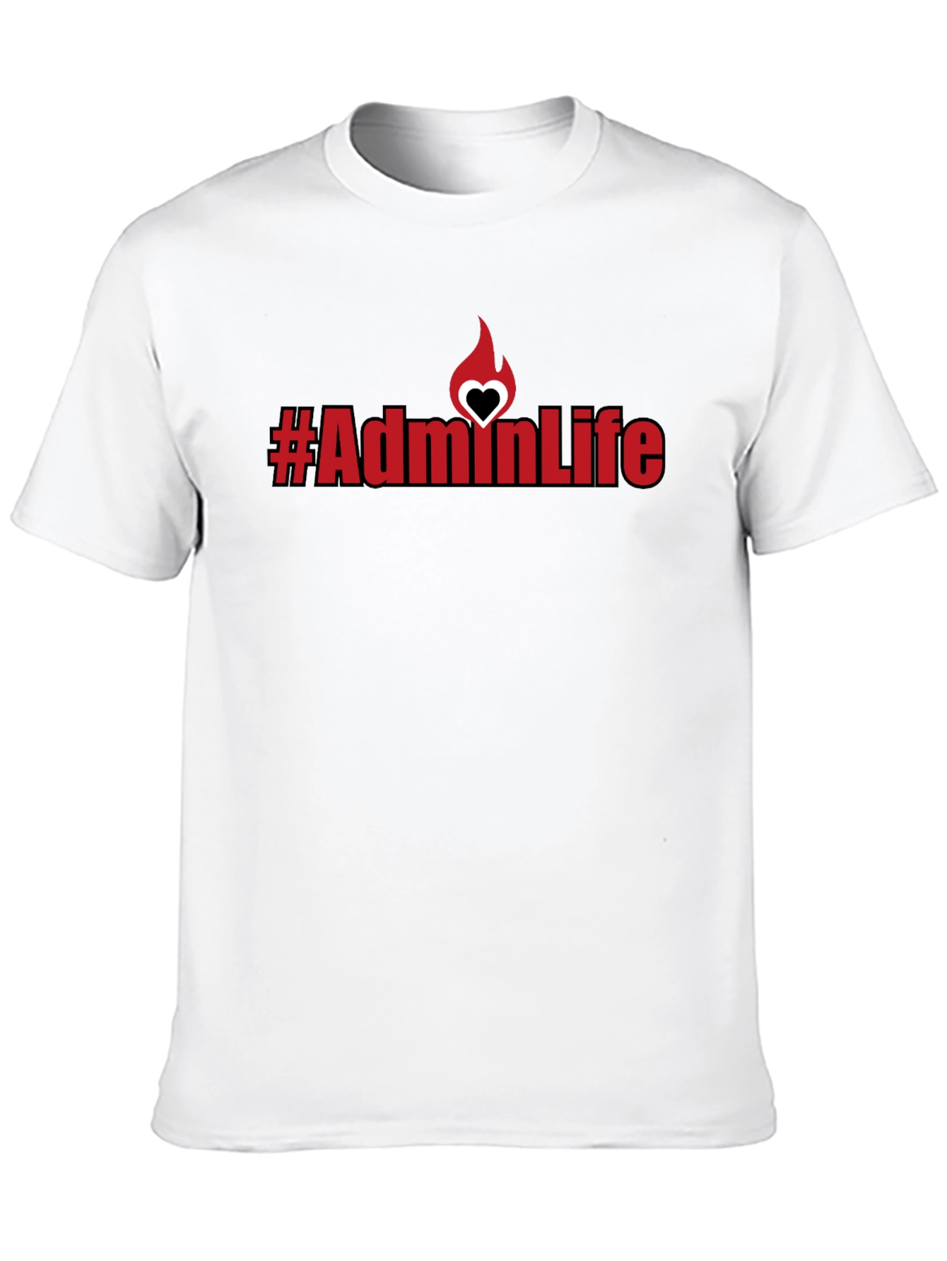 #AdminLife Graphic Tee - Black Cotton Blend T-Shirt