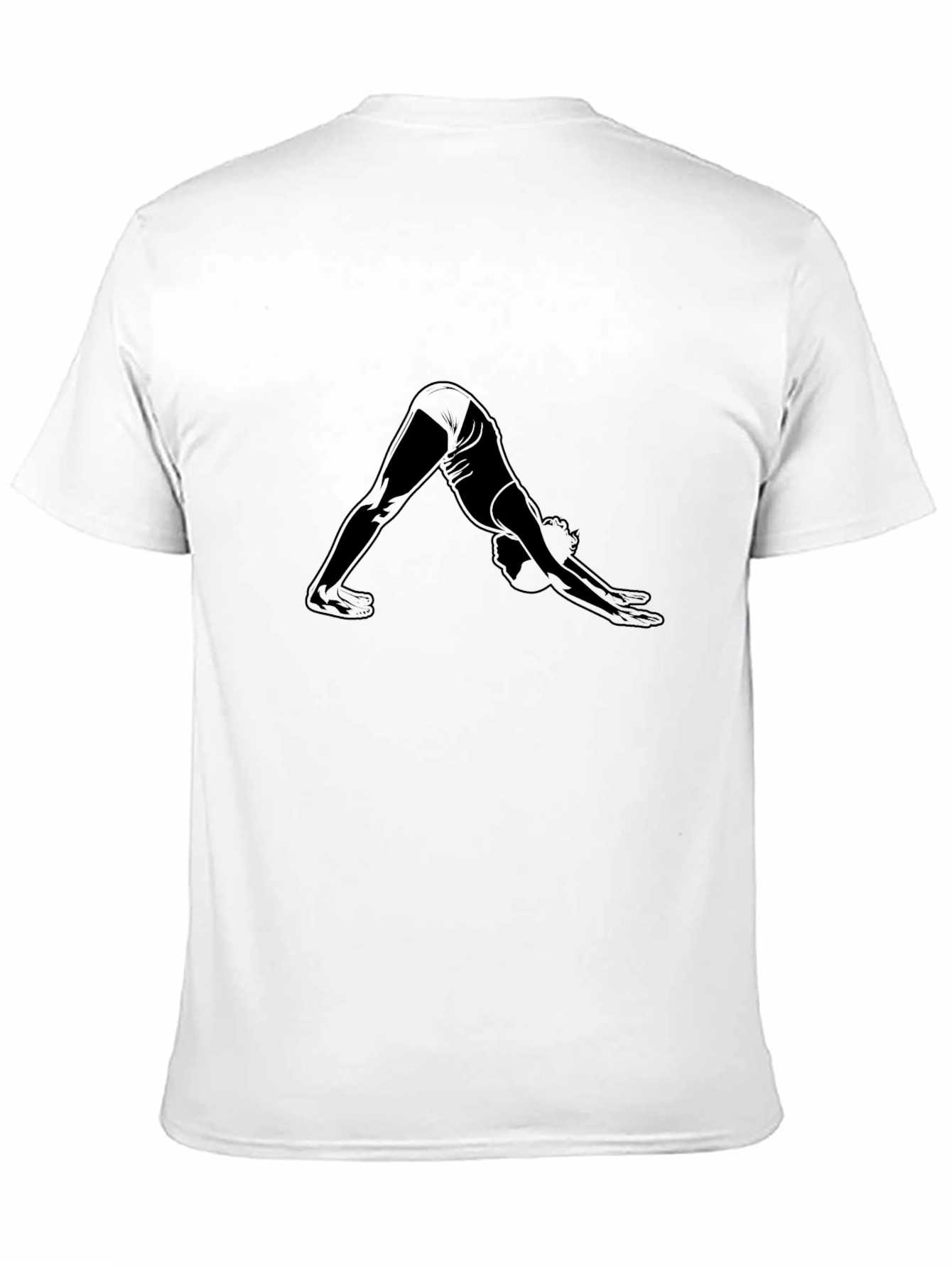 Yoga Pose Graphic Tee - Downward Dog Silhouette