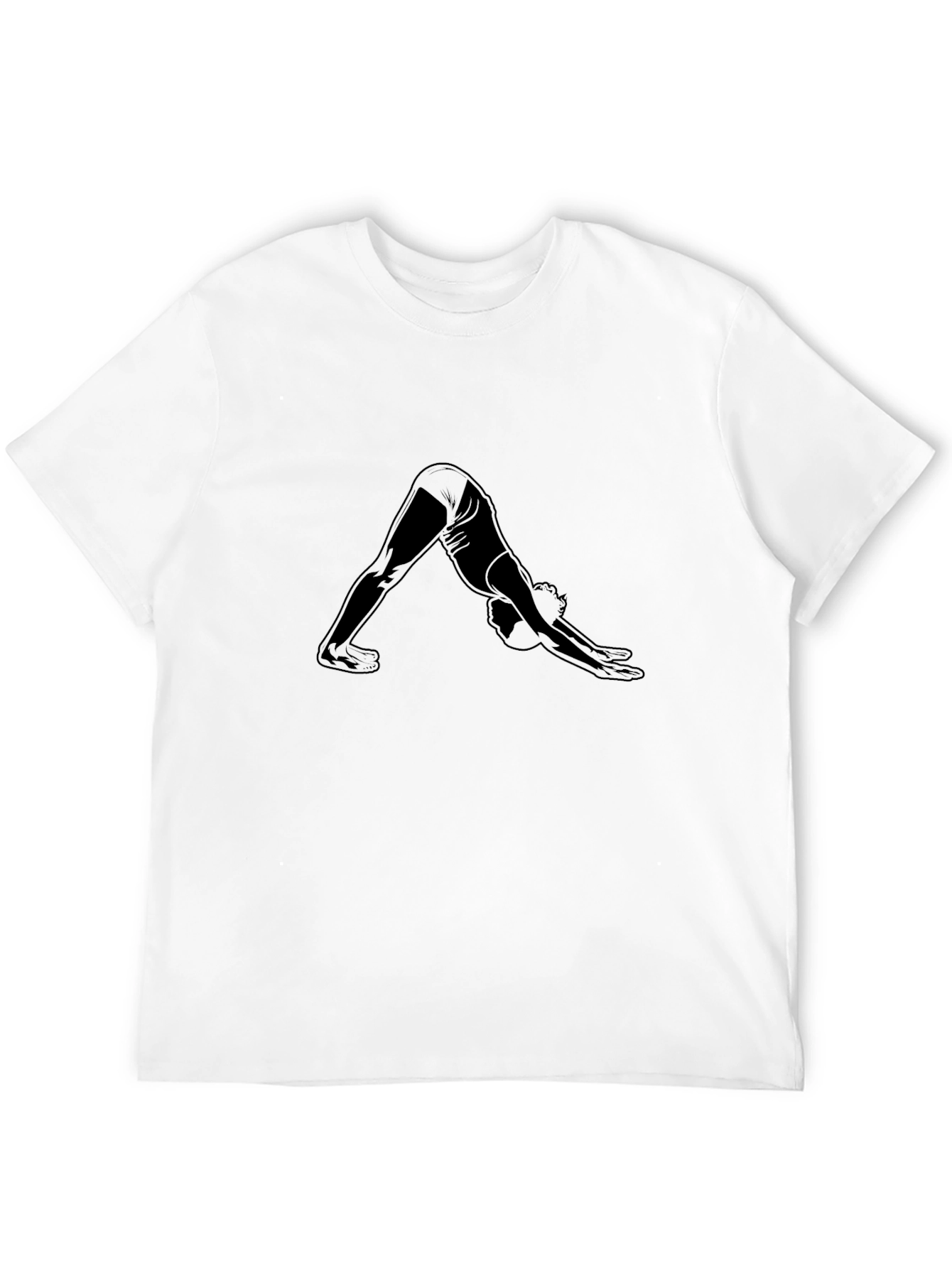 Yoga Pose Graphic Tee - Downward Dog Silhouette