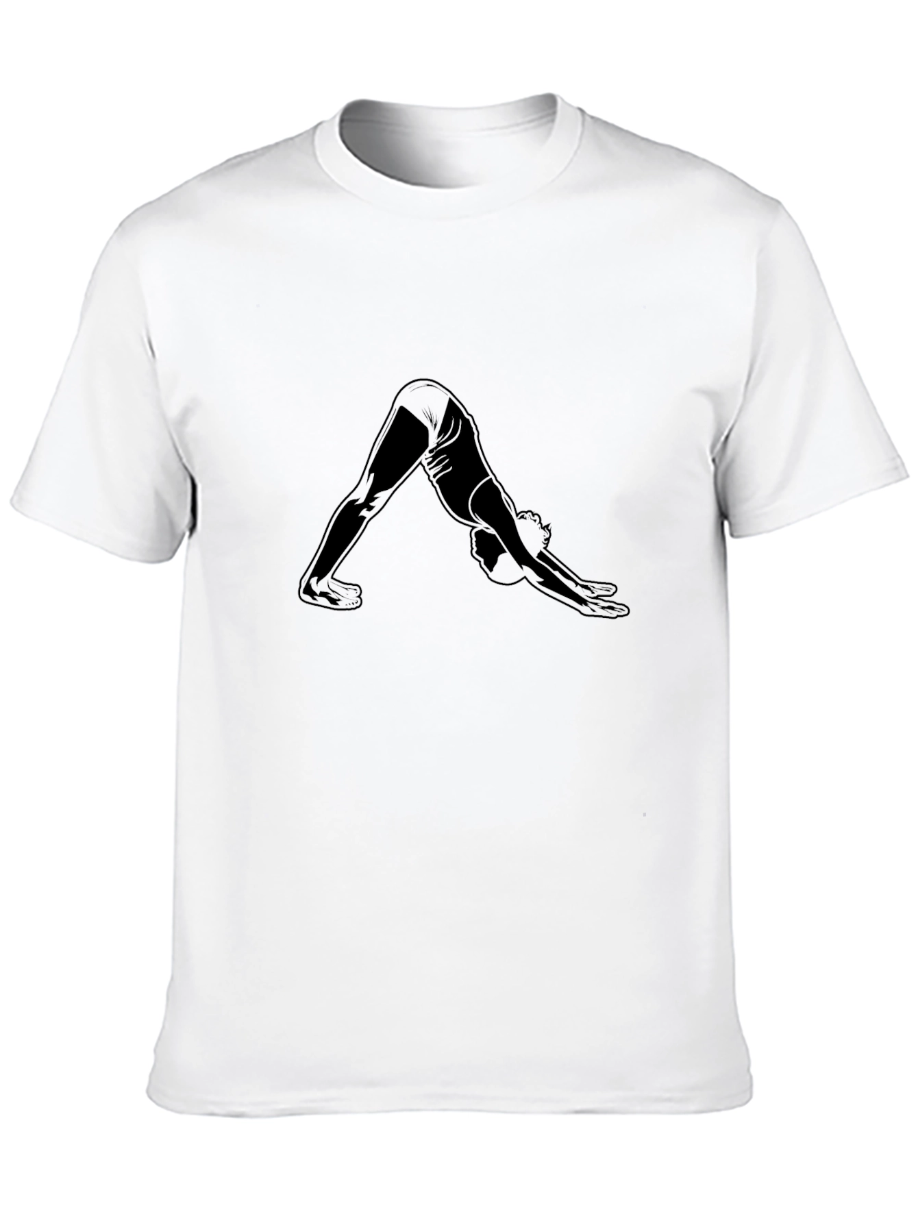 Yoga Pose Graphic Tee - Downward Dog Silhouette