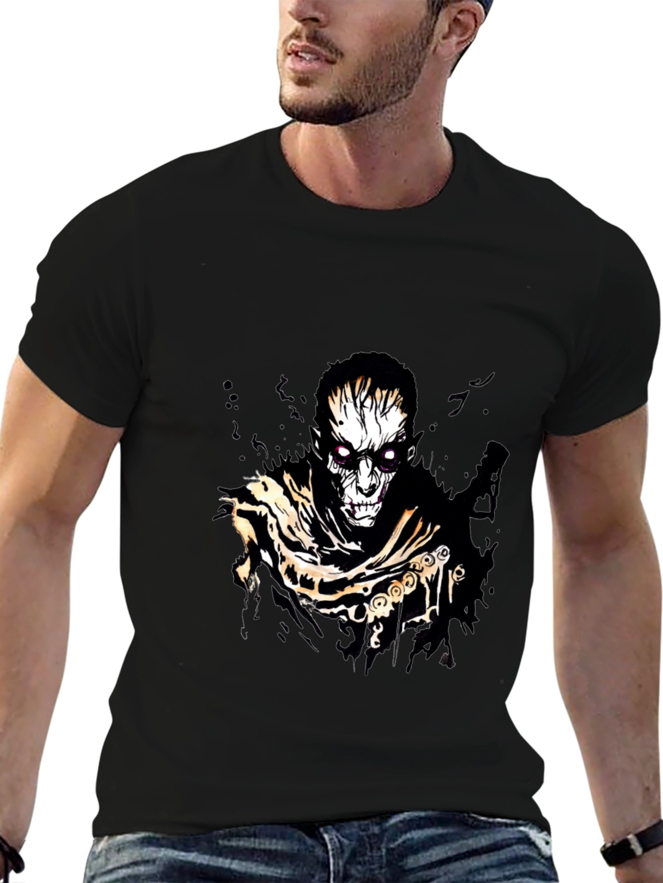 Horror Graphic Print Black T-Shirt