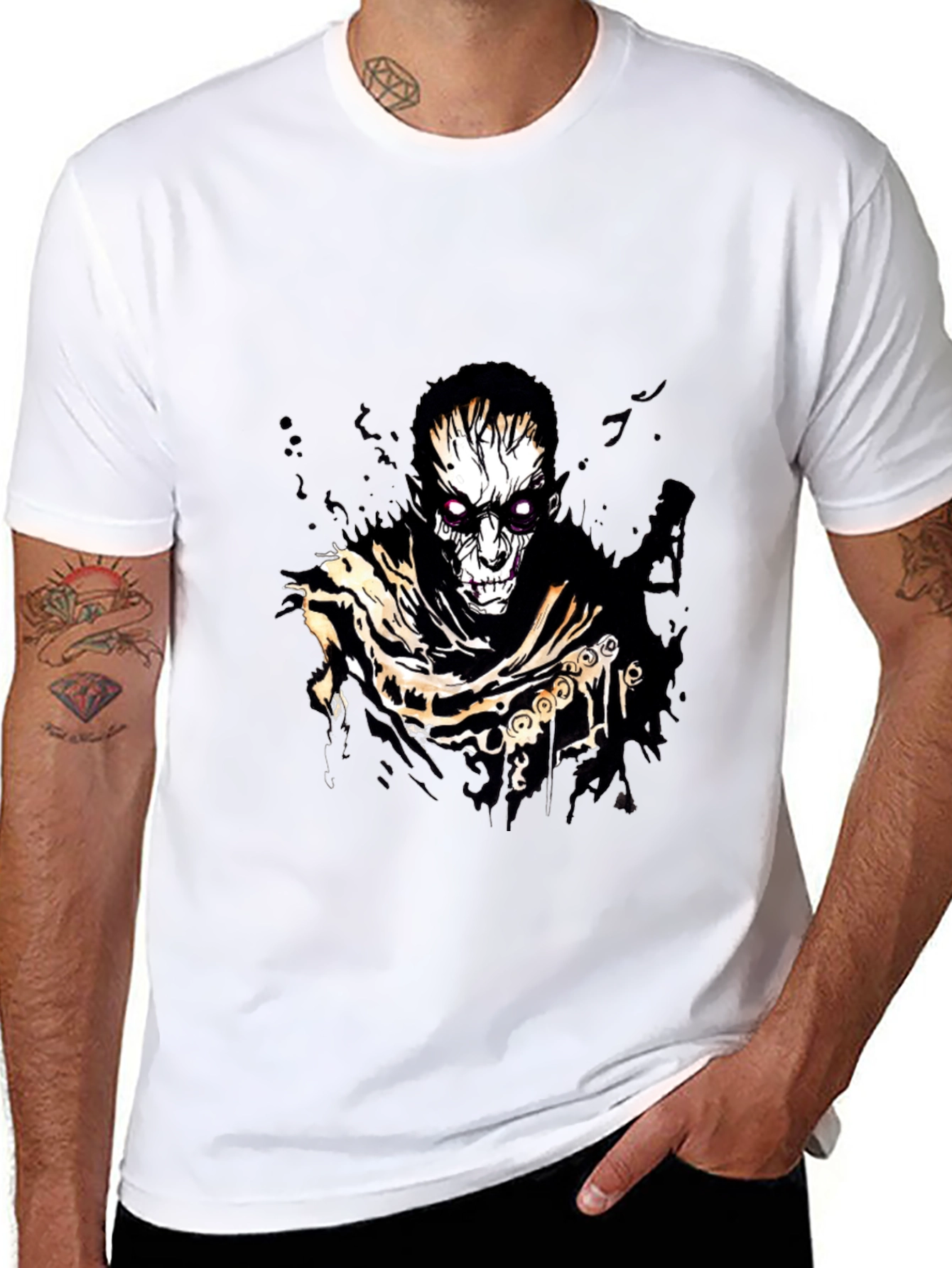Horror Graphic Print Black T-Shirt