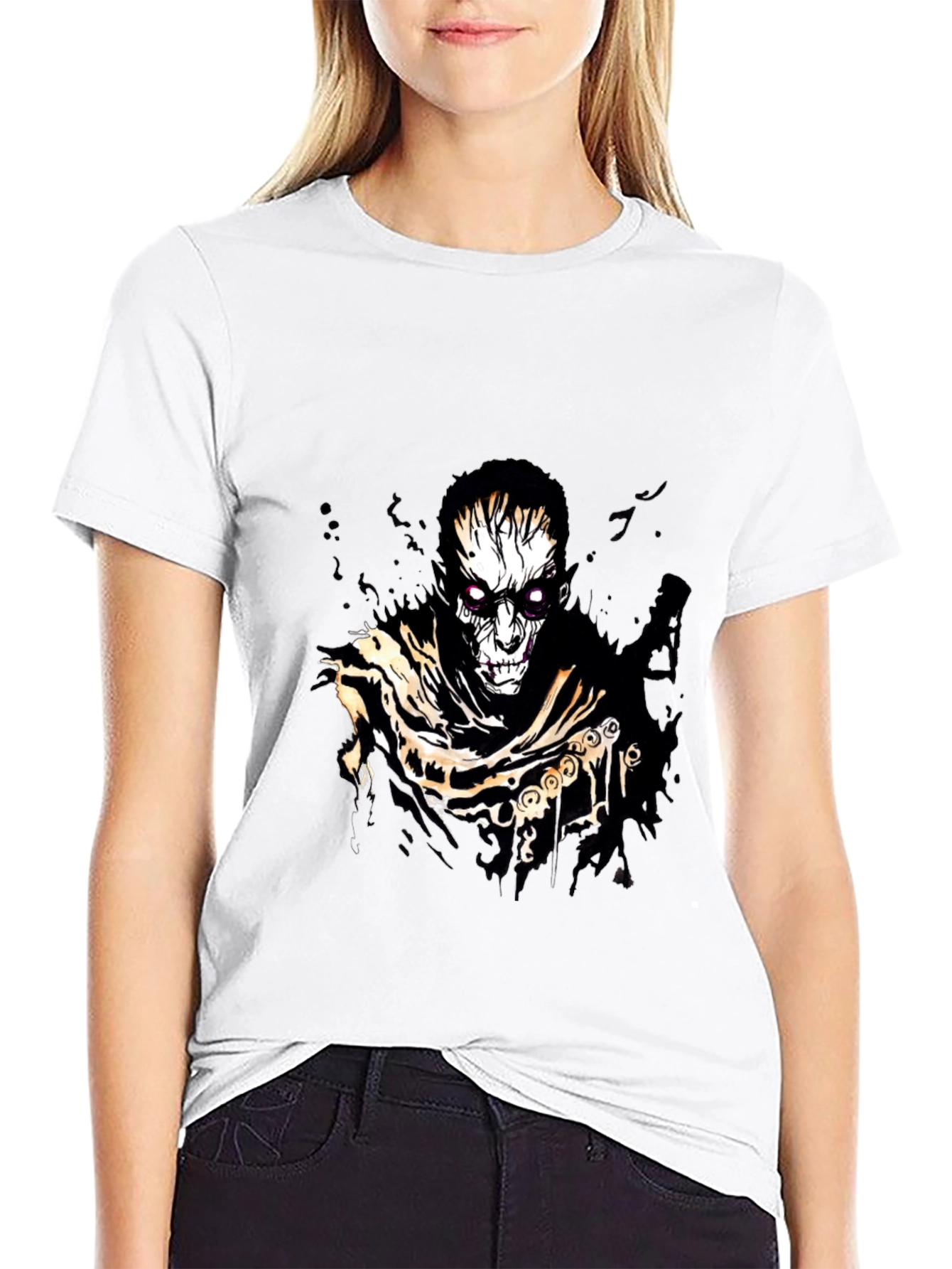 Horror Graphic Print Black T-Shirt