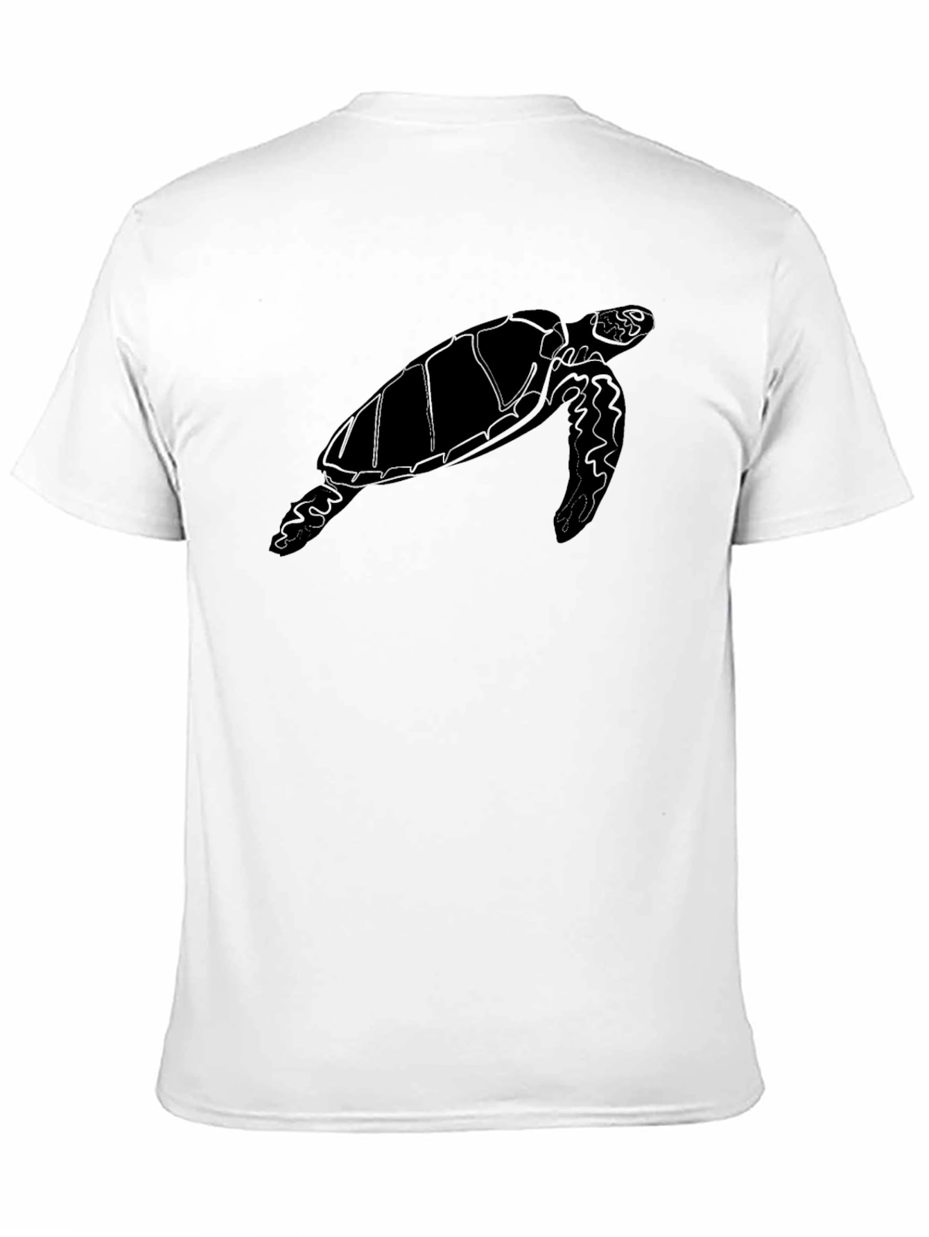 Sea Turtle Graphic T-Shirt - Black Cotton Tee