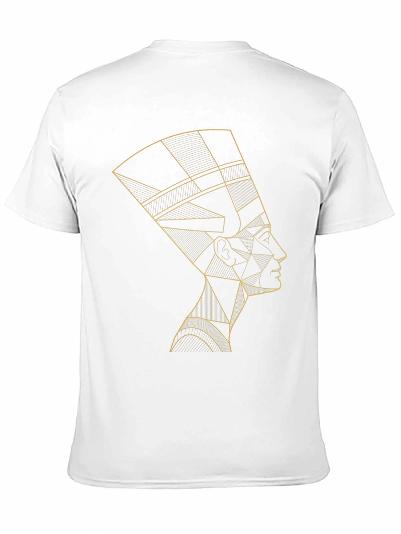 Nefertiti Geometric Graphic Tee - Black Cotton T-Shirt
