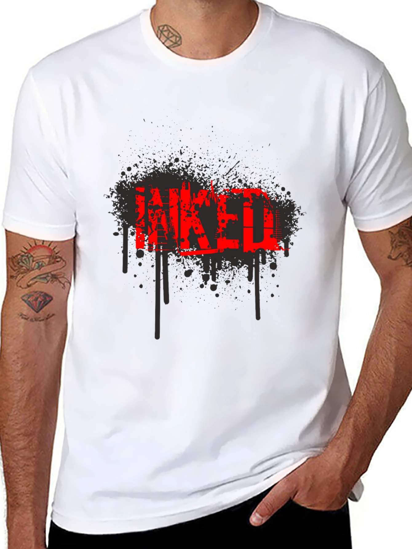 Inked Graphic T-Shirt - Cool Tattoo Design