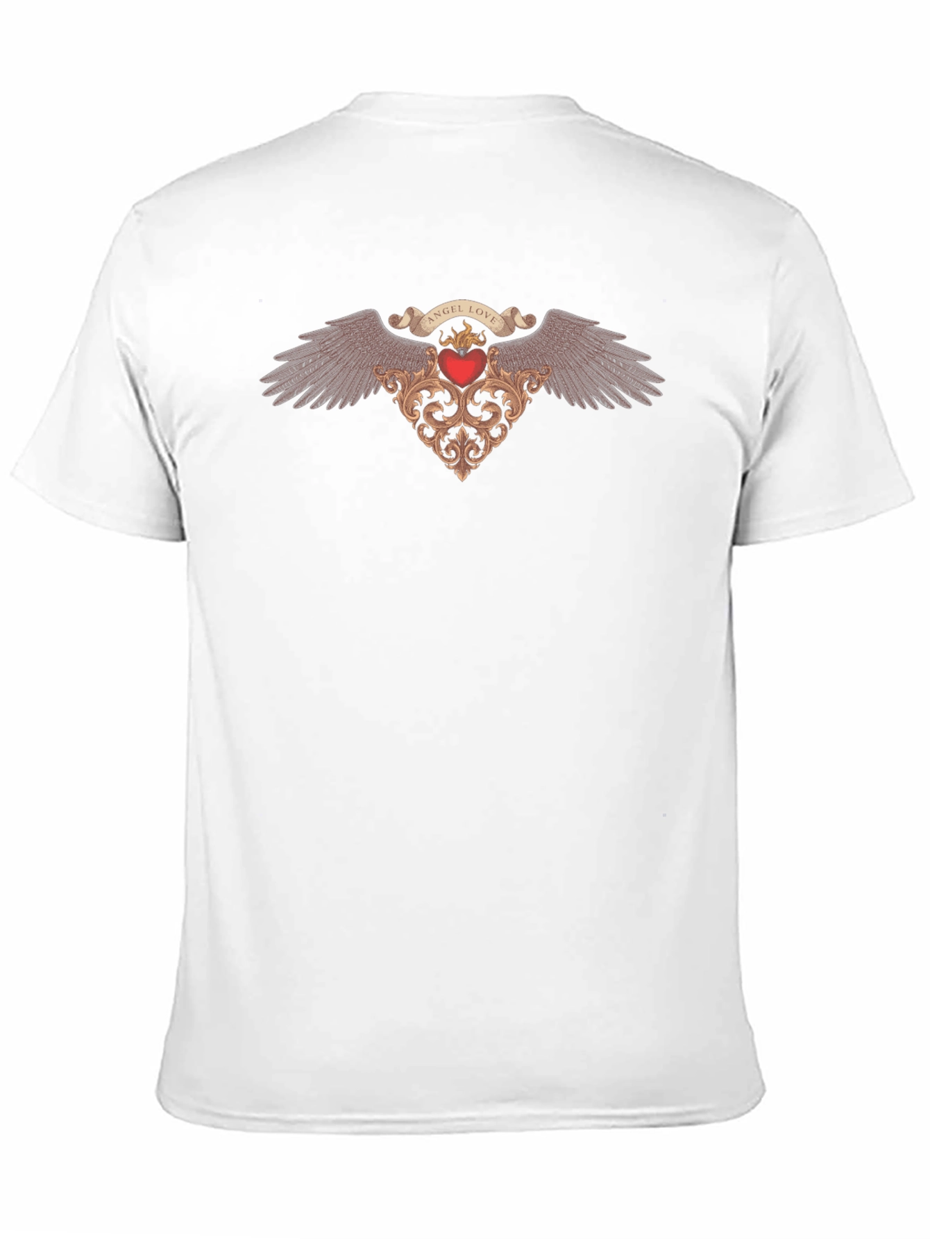 Angel Love Graphic Black T-Shirt