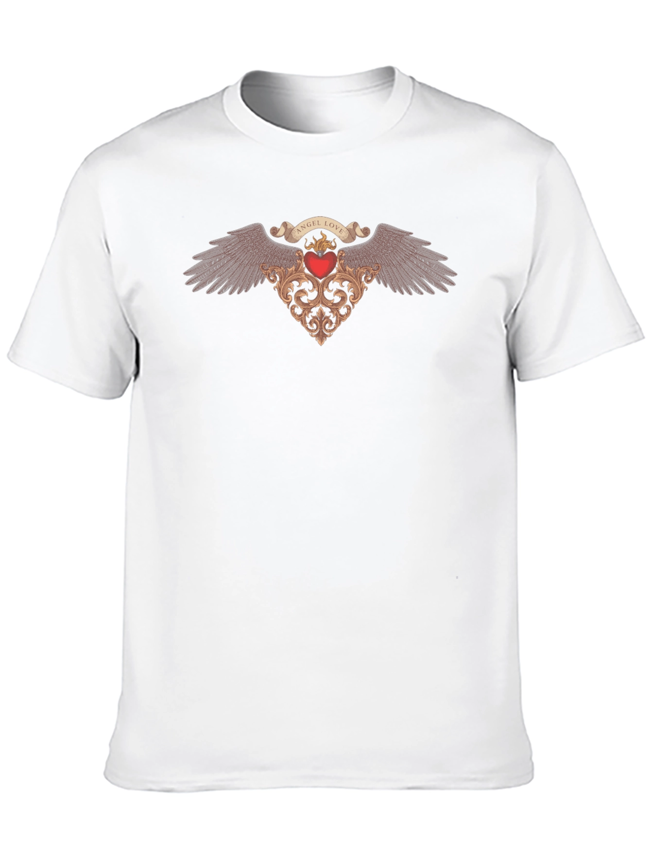 Angel Love Graphic Black T-Shirt