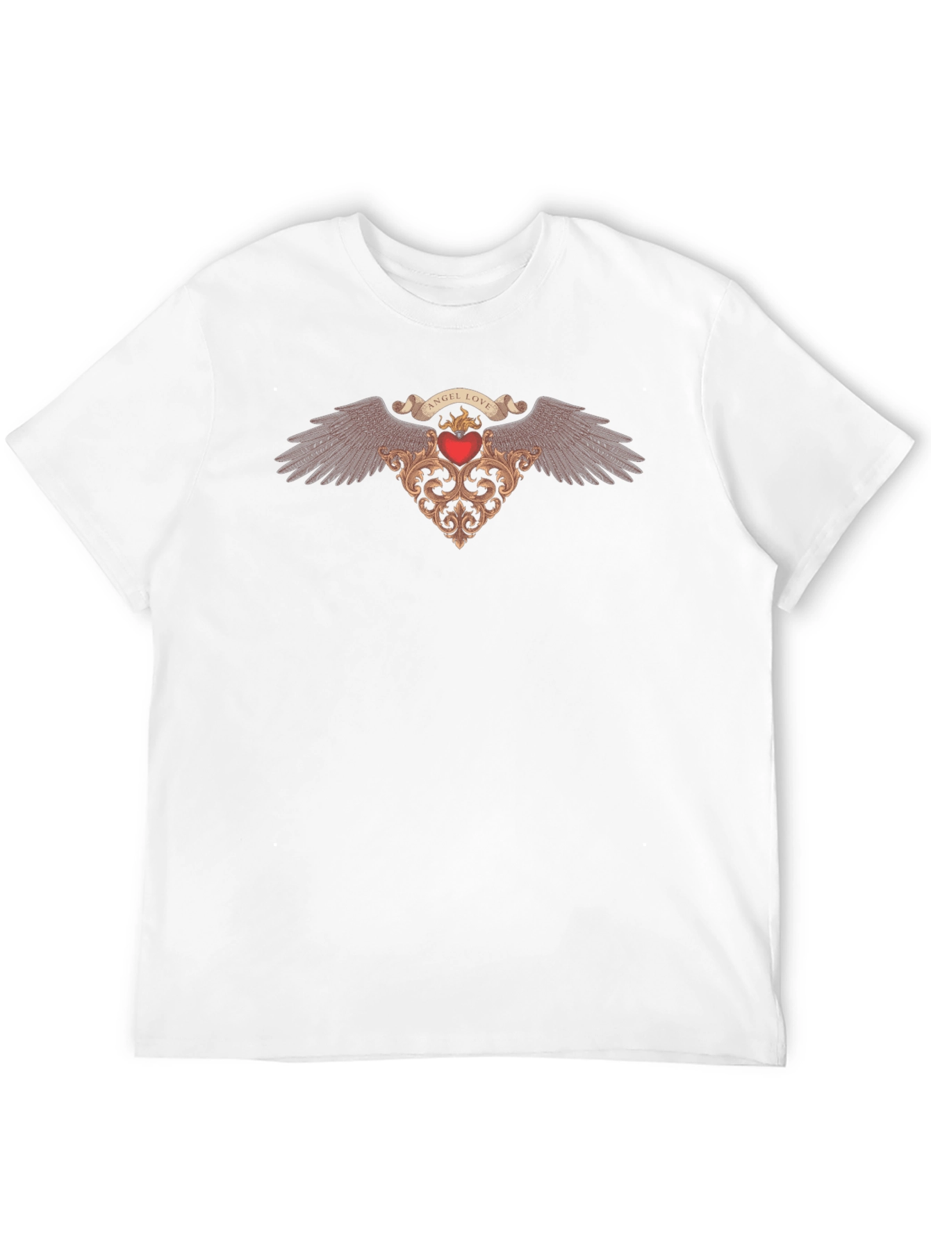 Angel Love Graphic Black T-Shirt