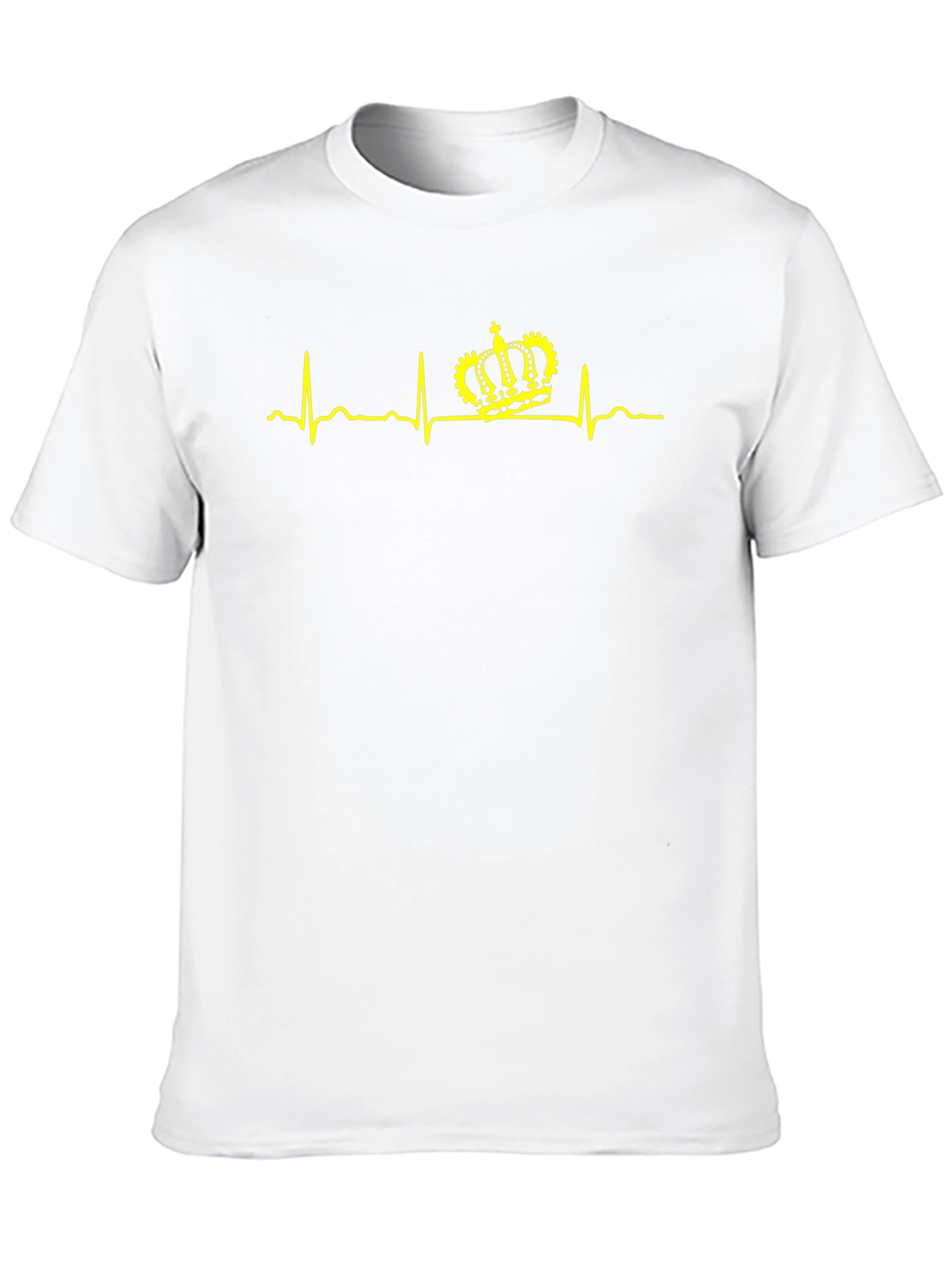 Crown Heartbeat T-Shirt - Royal Pulse Design