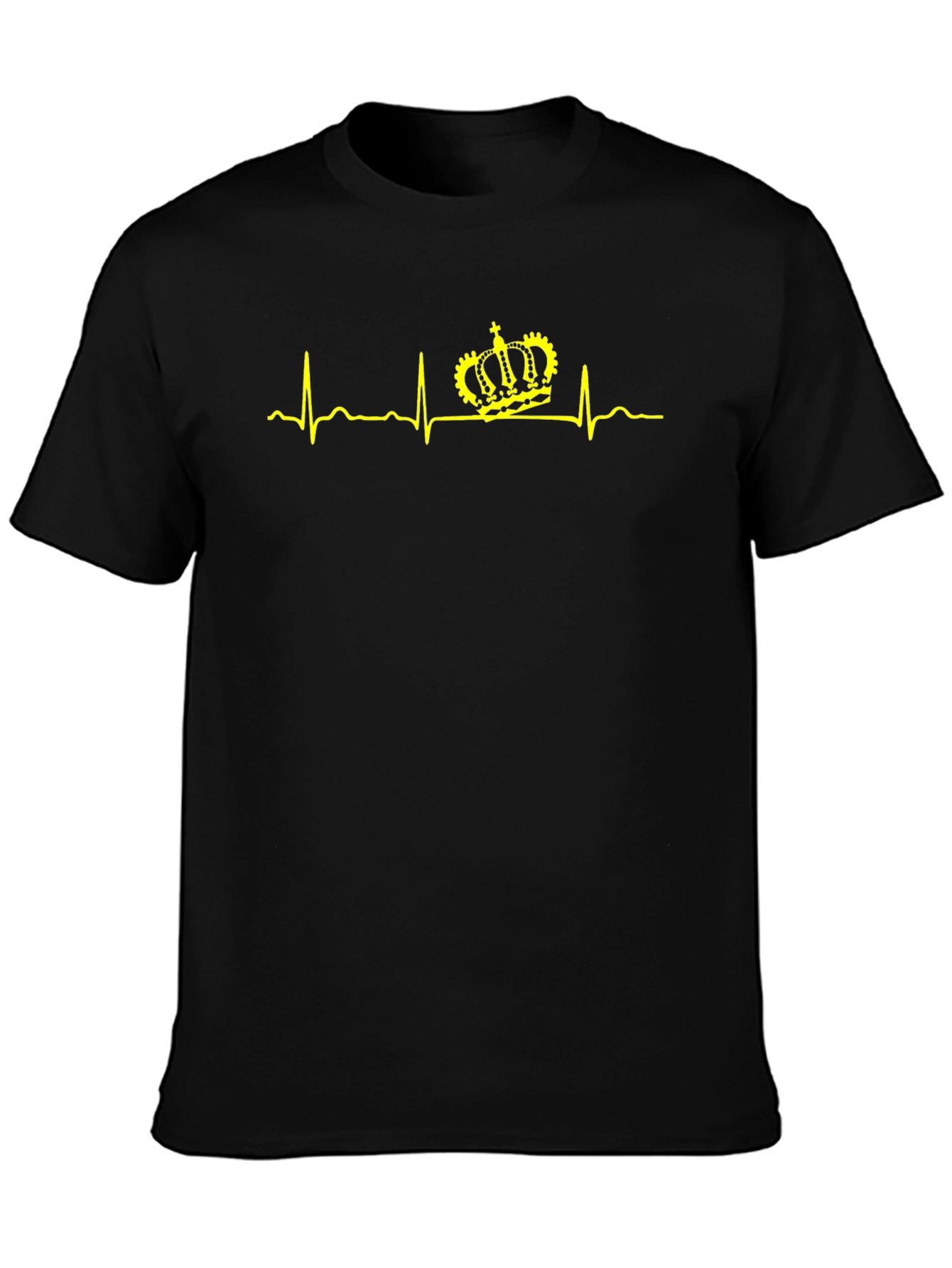 Crown Heartbeat T-Shirt - Royal Pulse Design