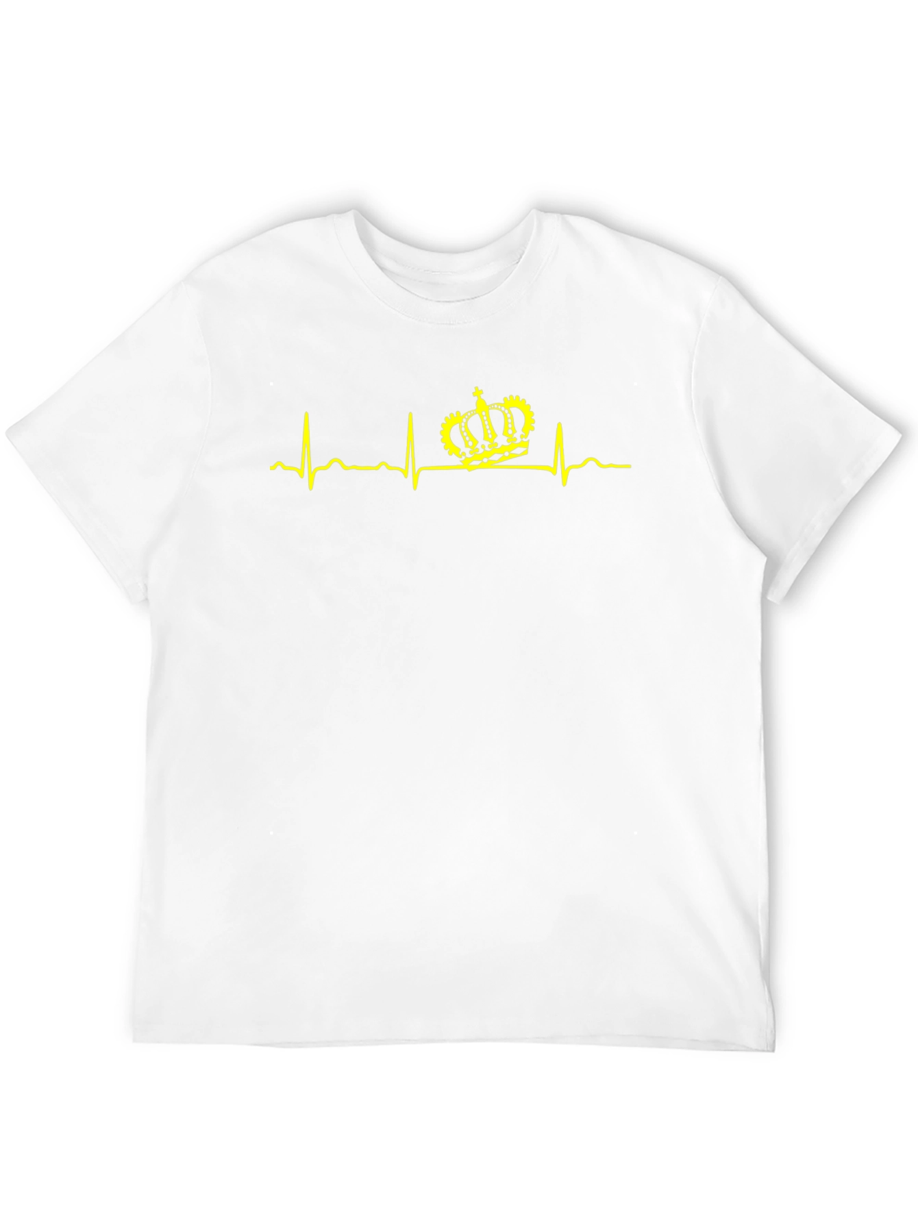 Crown Heartbeat T-Shirt - Royal Pulse Design