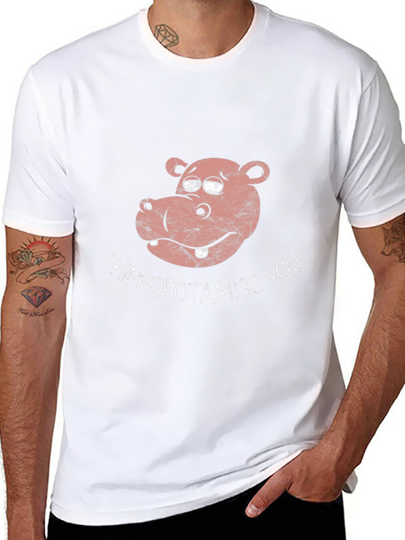 I Hippopotamiss You Black T-Shirt