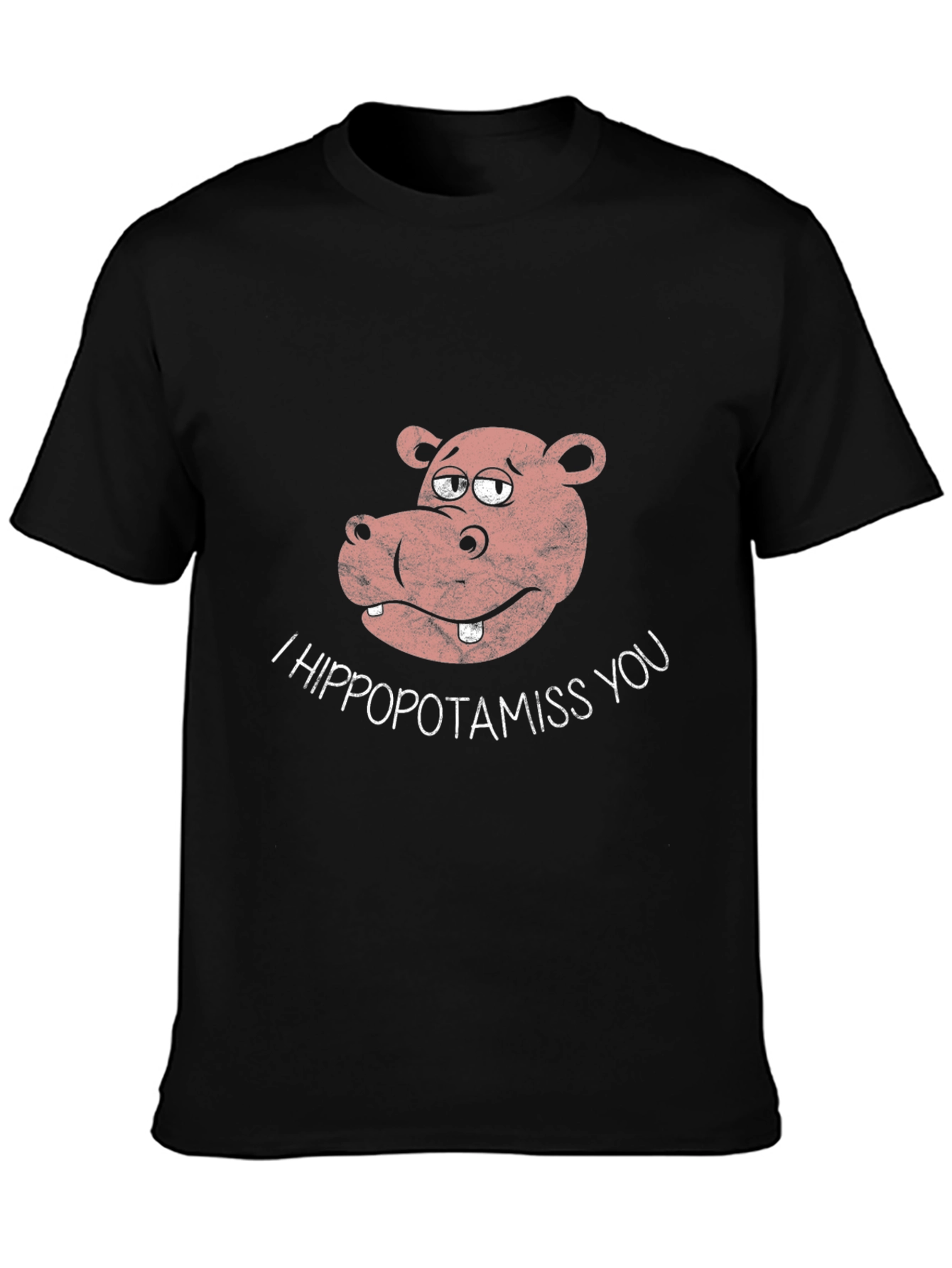 I Hippopotamiss You Black T-Shirt