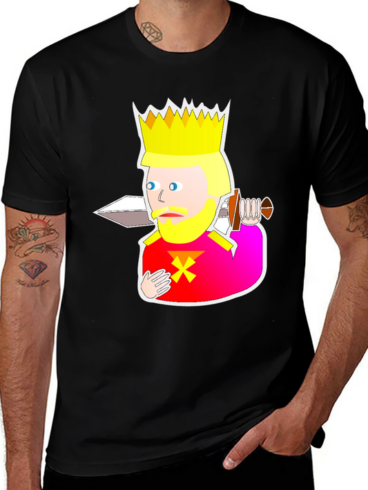 King Cartoon Graphic Black T-Shirt