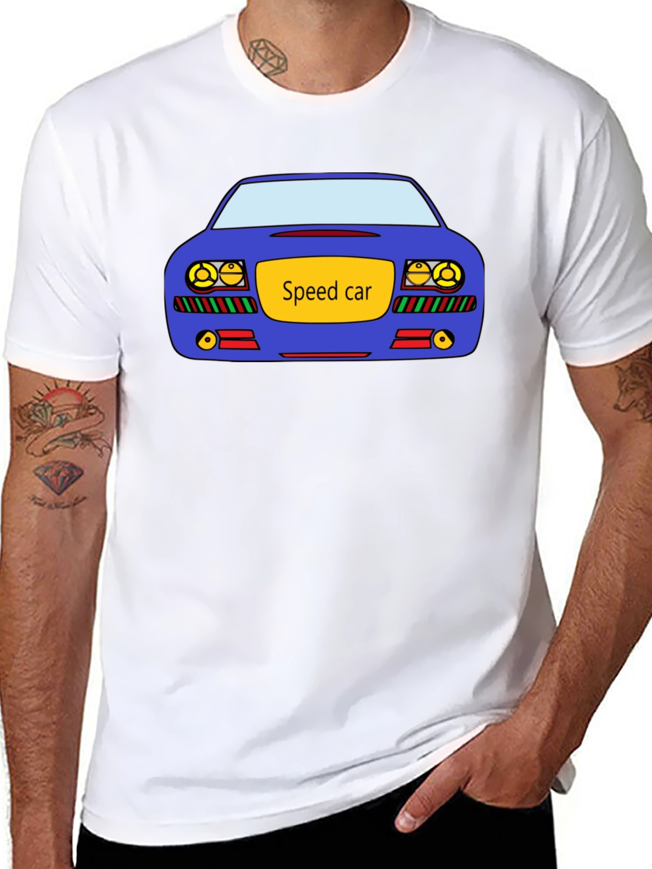 Speed Car Graphic Black T-Shirt