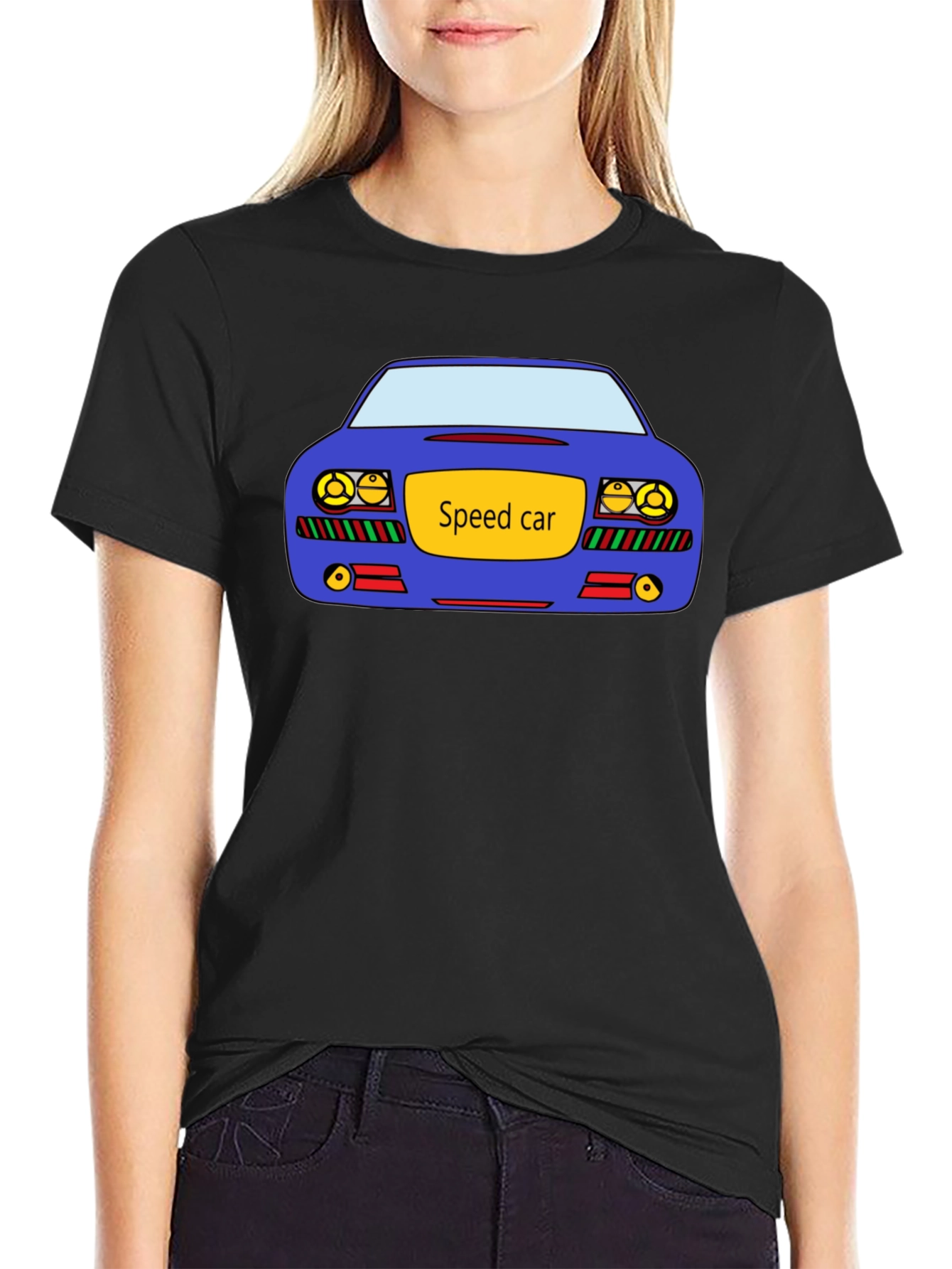 Speed Car Graphic Black T-Shirt