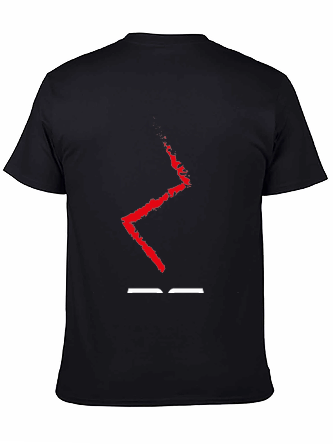Abstract Red Lightning Black T-Shirt