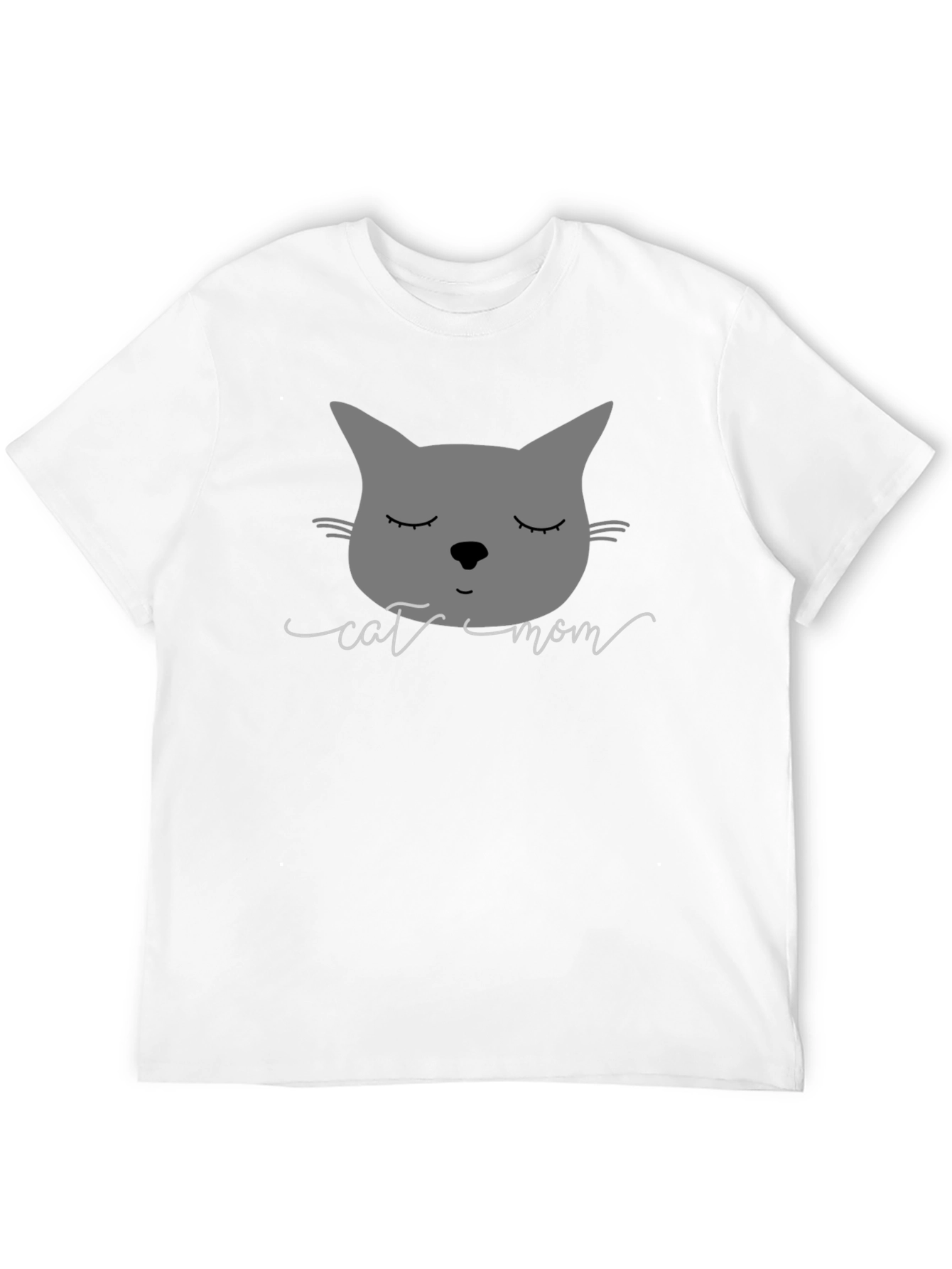 Cat Mom Graphic Tee - Soft Cotton Blend