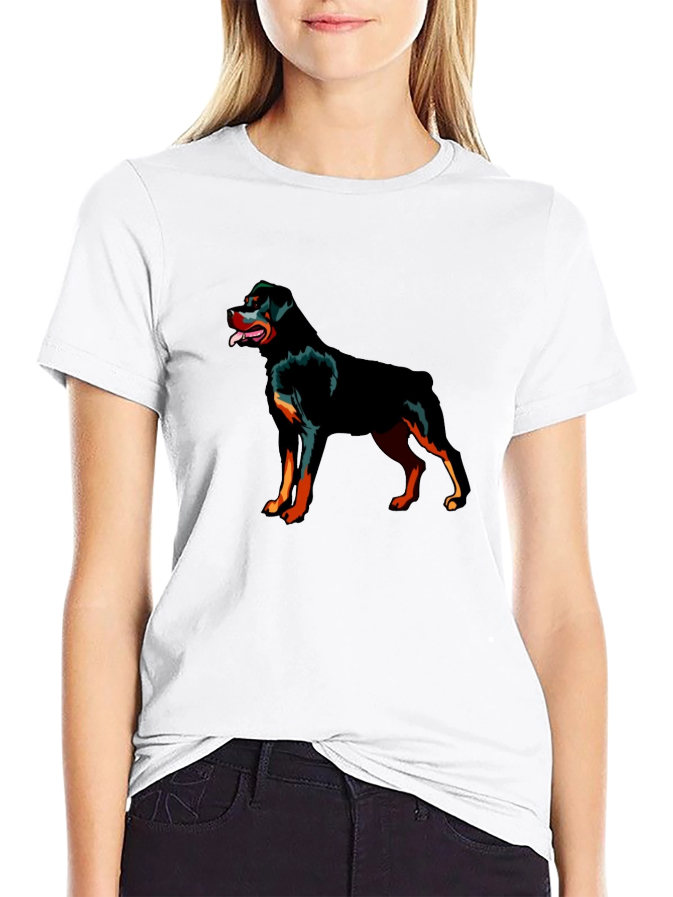 Rottweiler Graphic Black T-Shirt