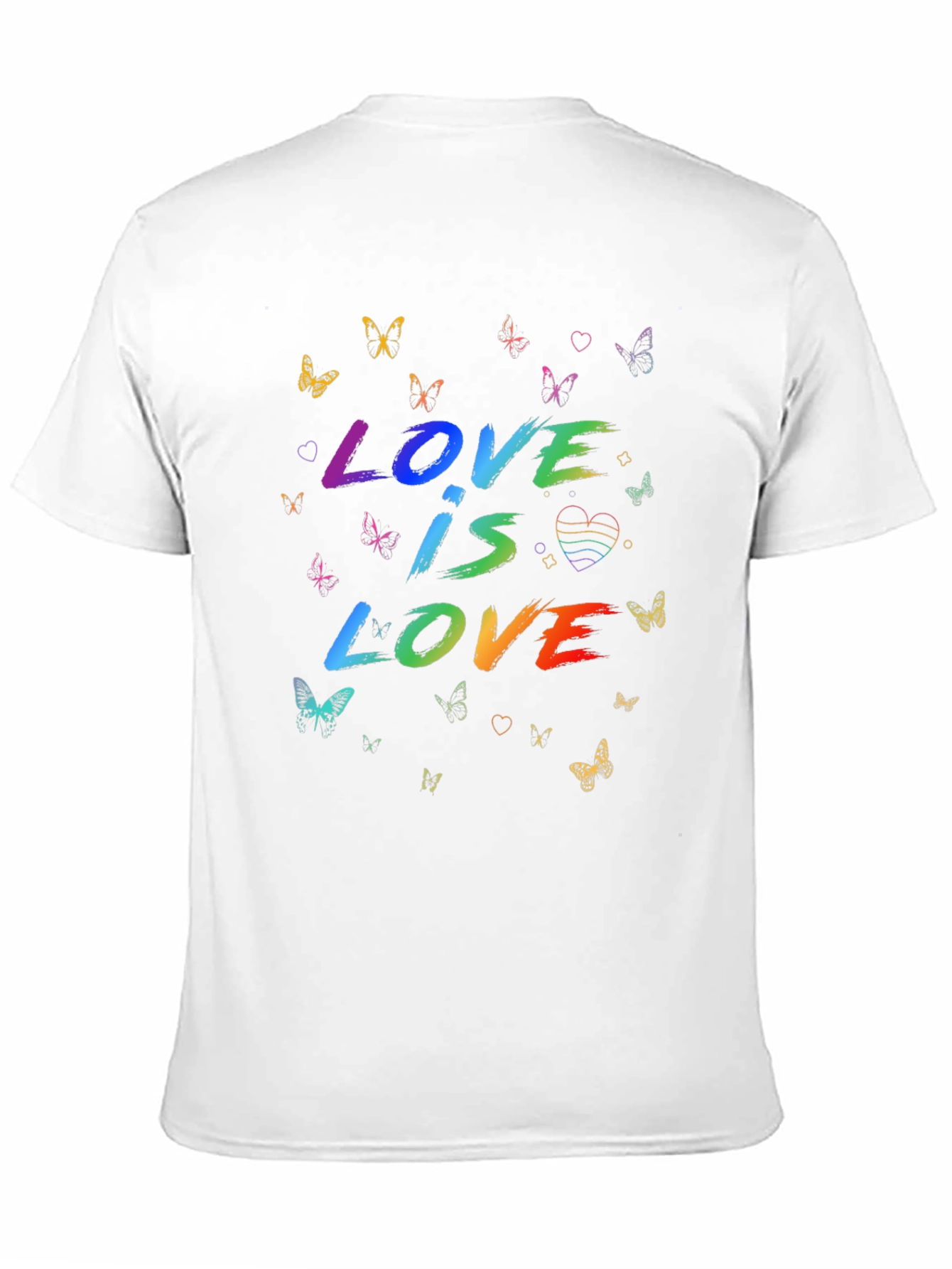 Love Is Love Rainbow Butterfly Graphic Tee