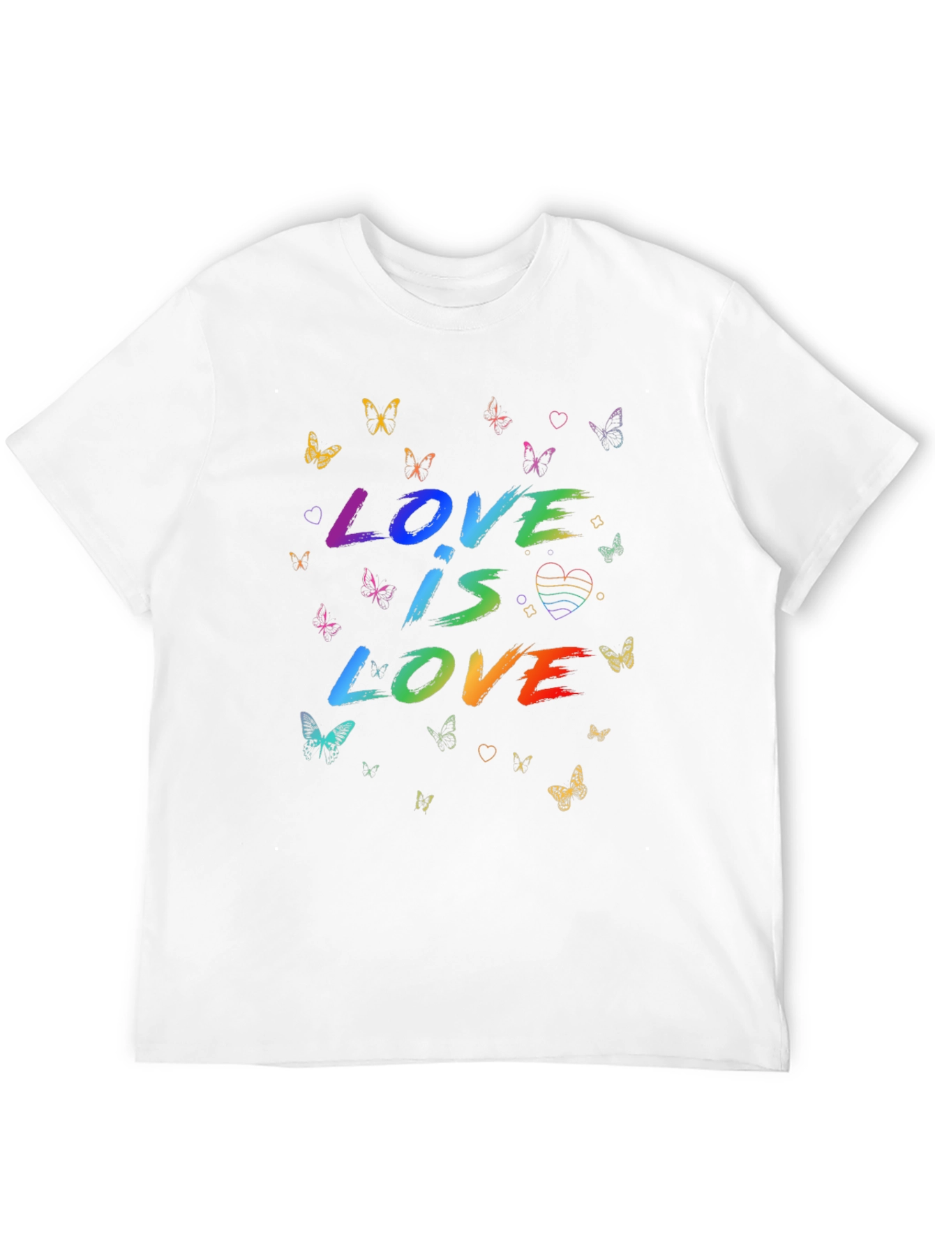 Love Is Love Rainbow Butterfly Graphic Tee