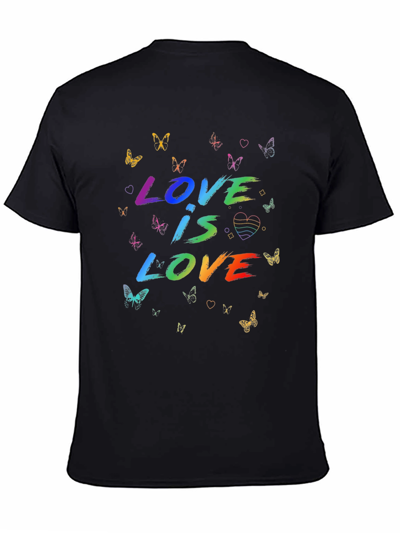 Love Is Love Rainbow Butterfly Graphic Tee