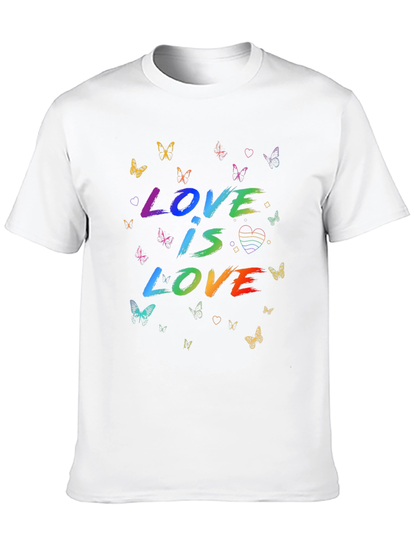Love Is Love Rainbow Butterfly Graphic Tee