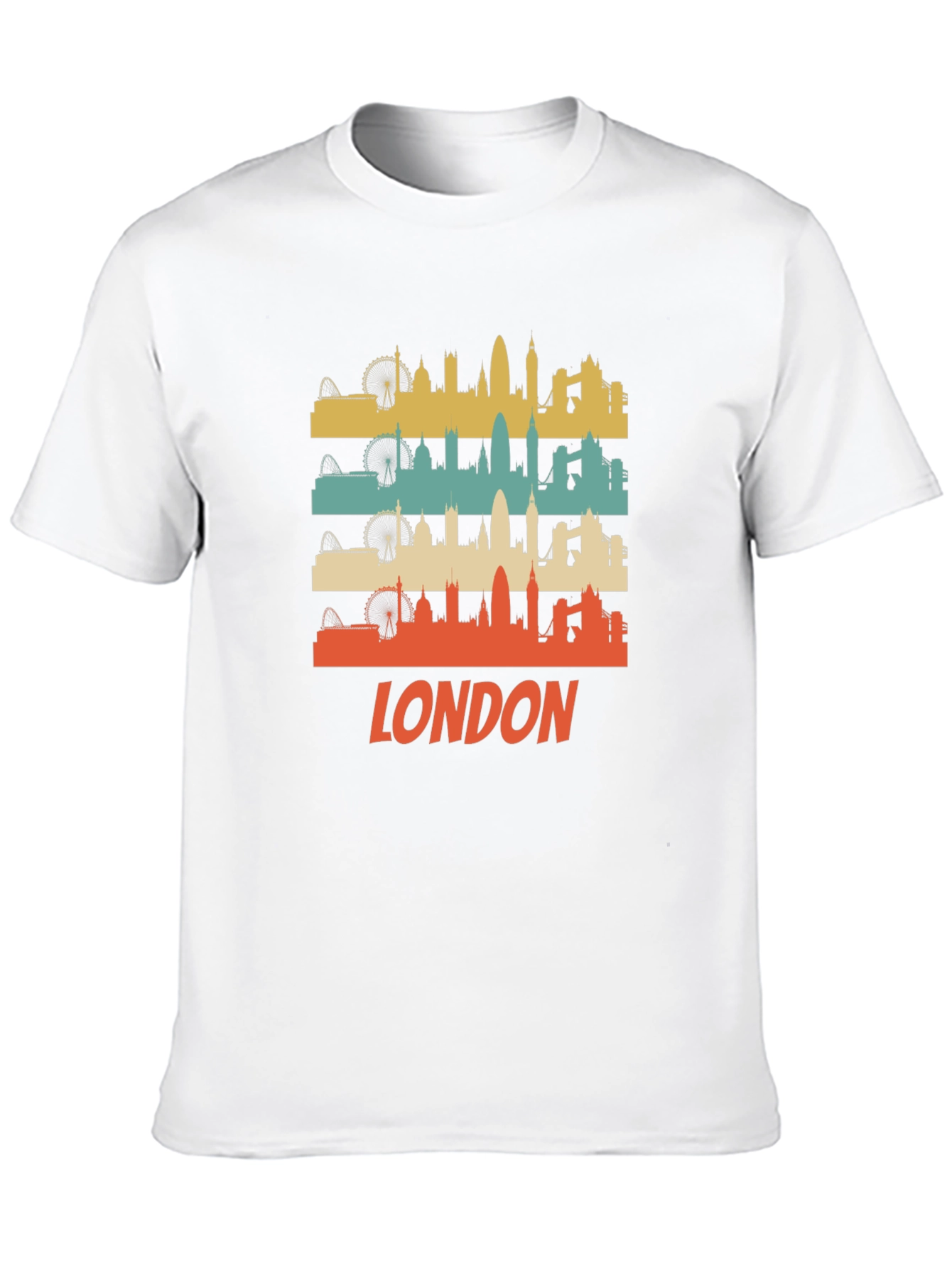 Retro London Skyline Graphic T-Shirt