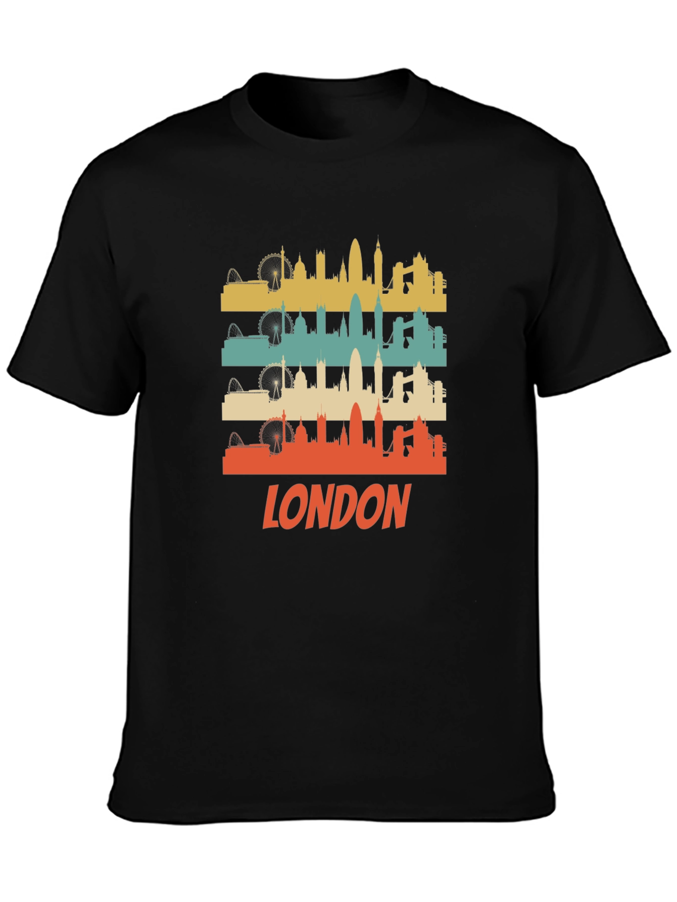 Retro London Skyline Graphic T-Shirt
