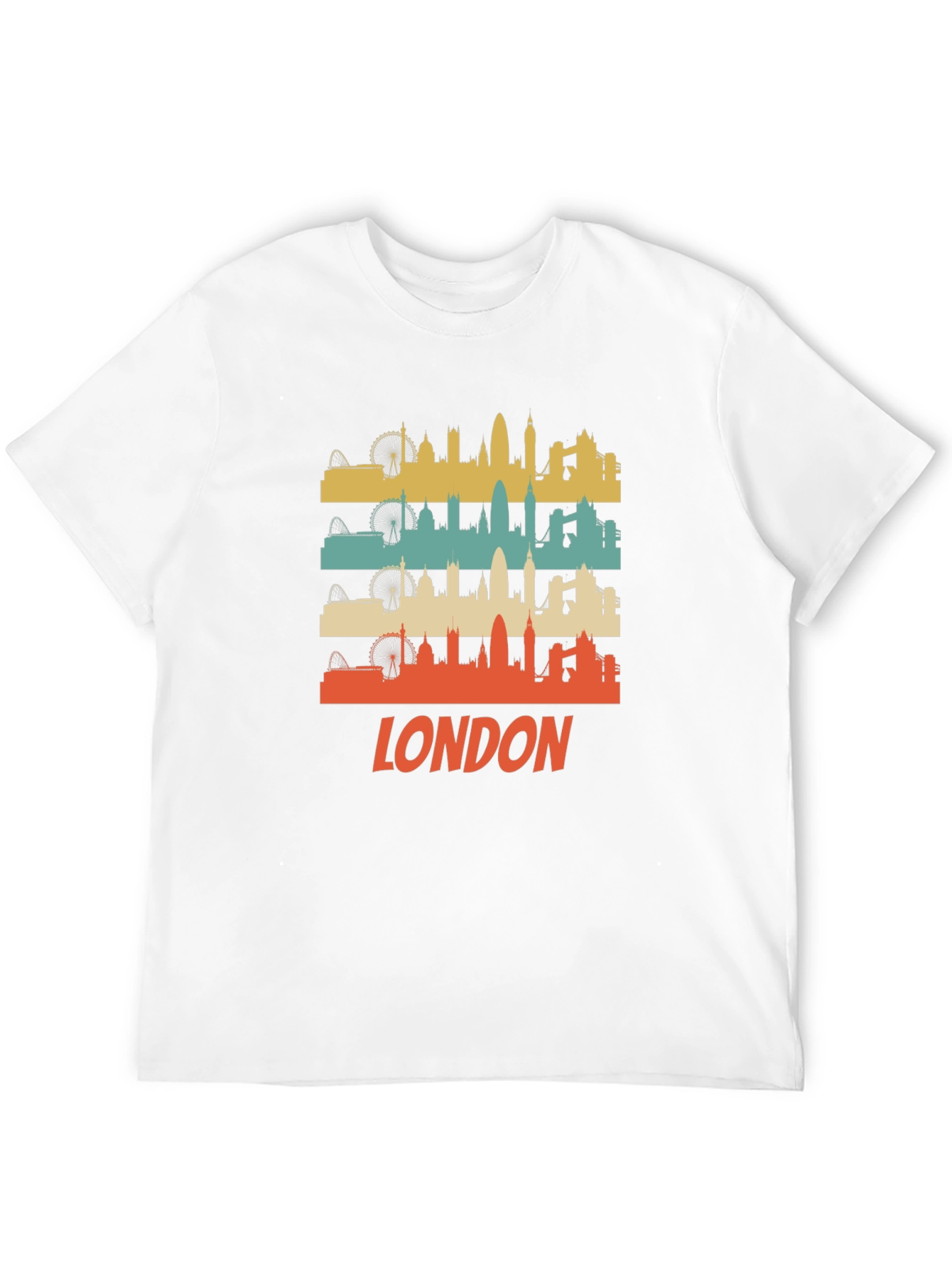 Retro London Skyline Graphic T-Shirt