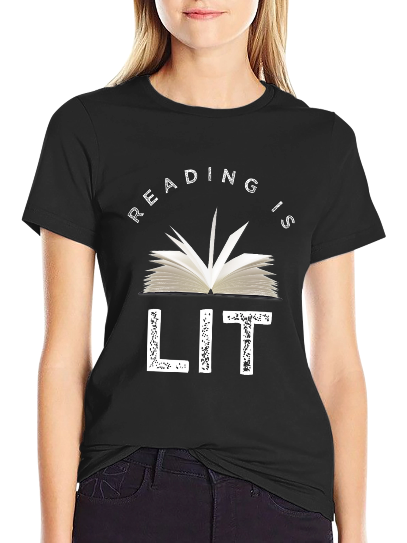 Reading is LIT T-Shirt | Book Lover Novelty Tee