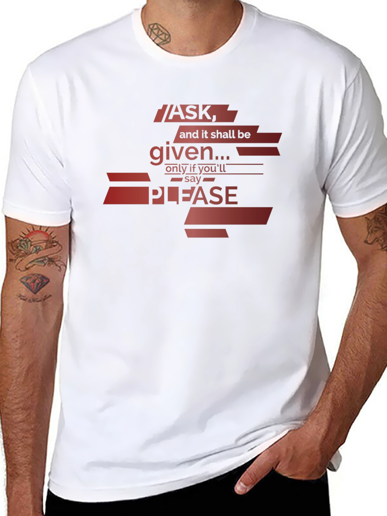 Ask Please T-Shirt - Soft Cotton Tee
