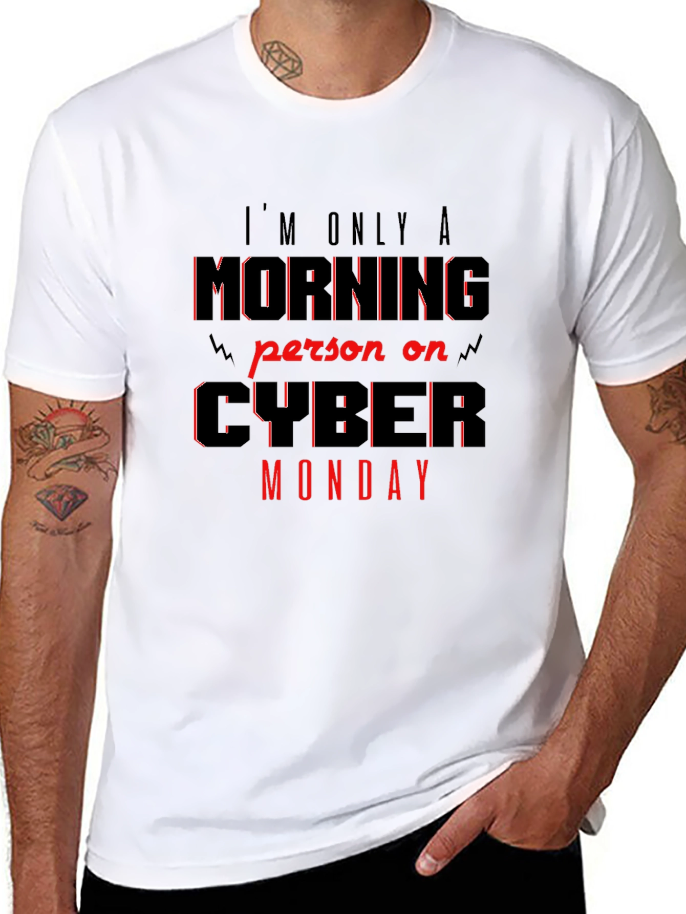 Cyber Monday Morning Person Graphic T-Shirt