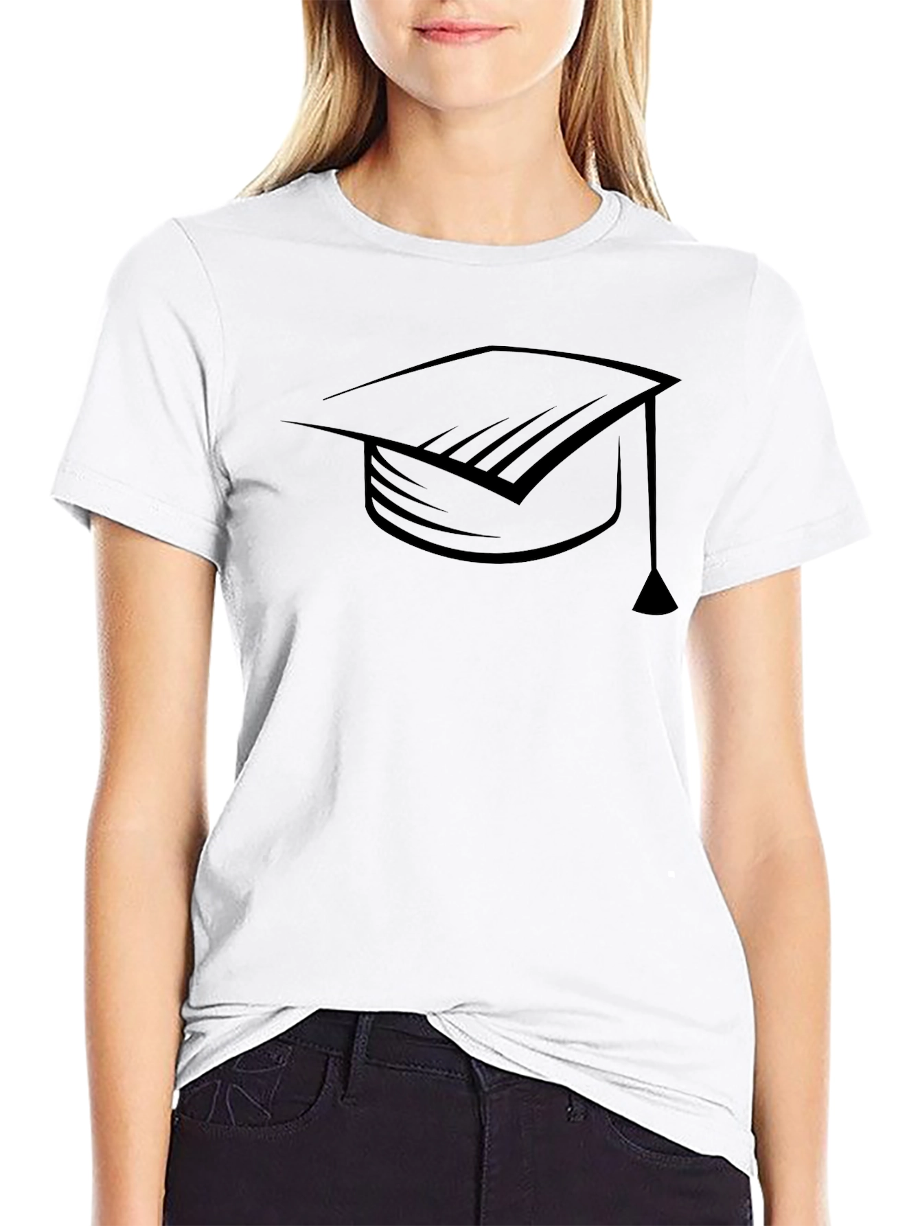 Graduation Cap Graphic T-Shirt - Soft Cotton Blend