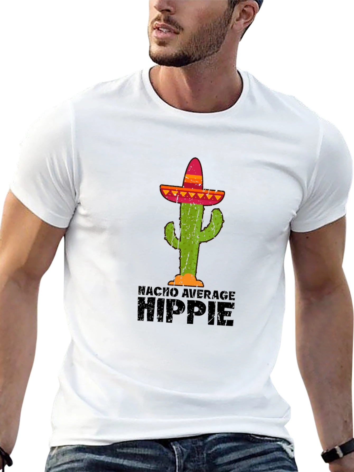 Nacho Average Hippie Cactus T-Shirt