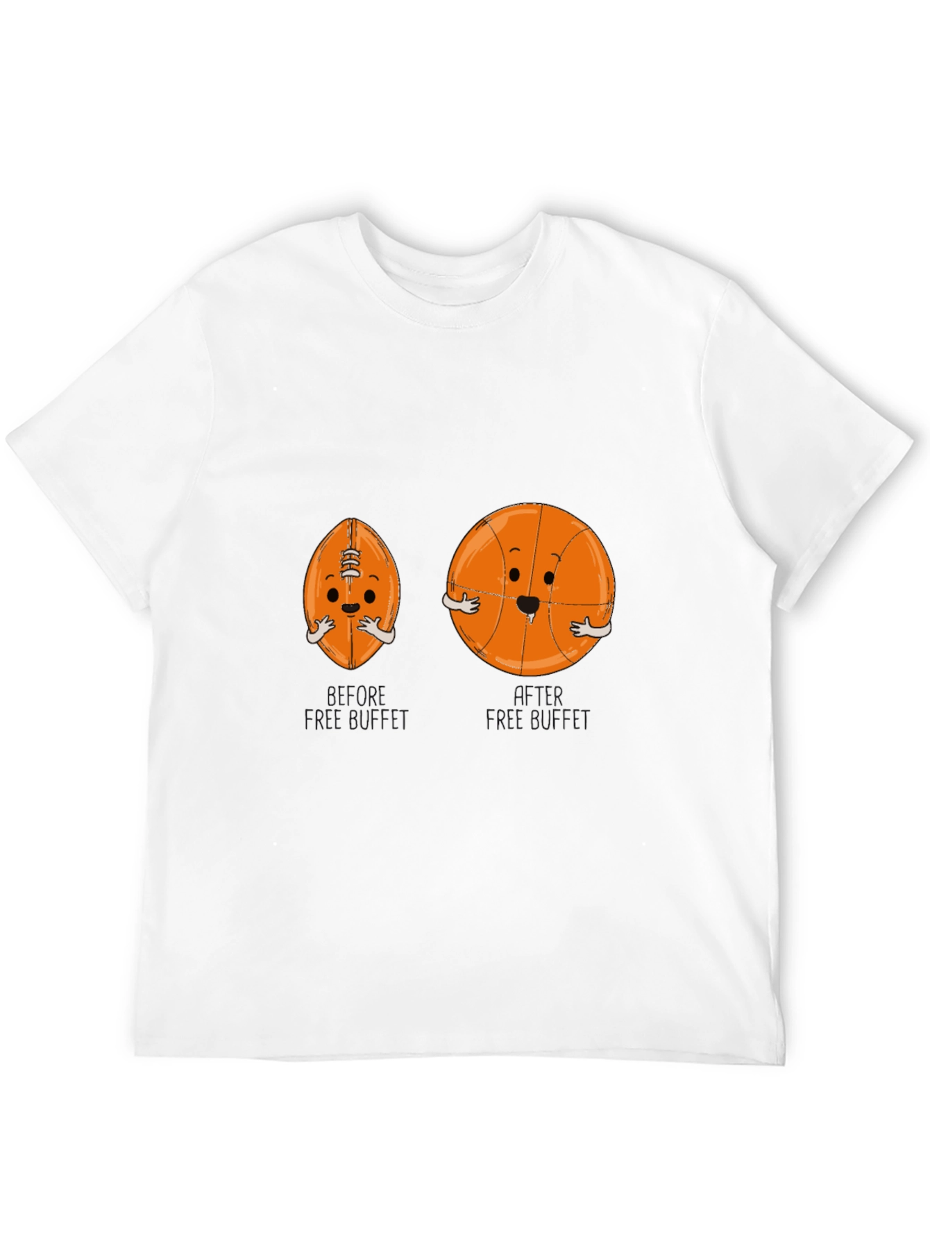 Funny Hugging Sports Balls Black T-Shirt