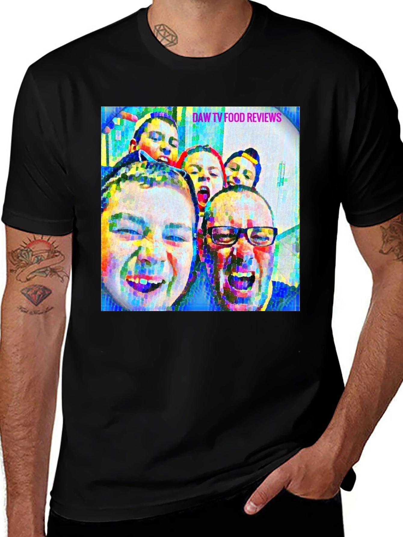 DAW TV Food Reviews Graphic Tee - Black