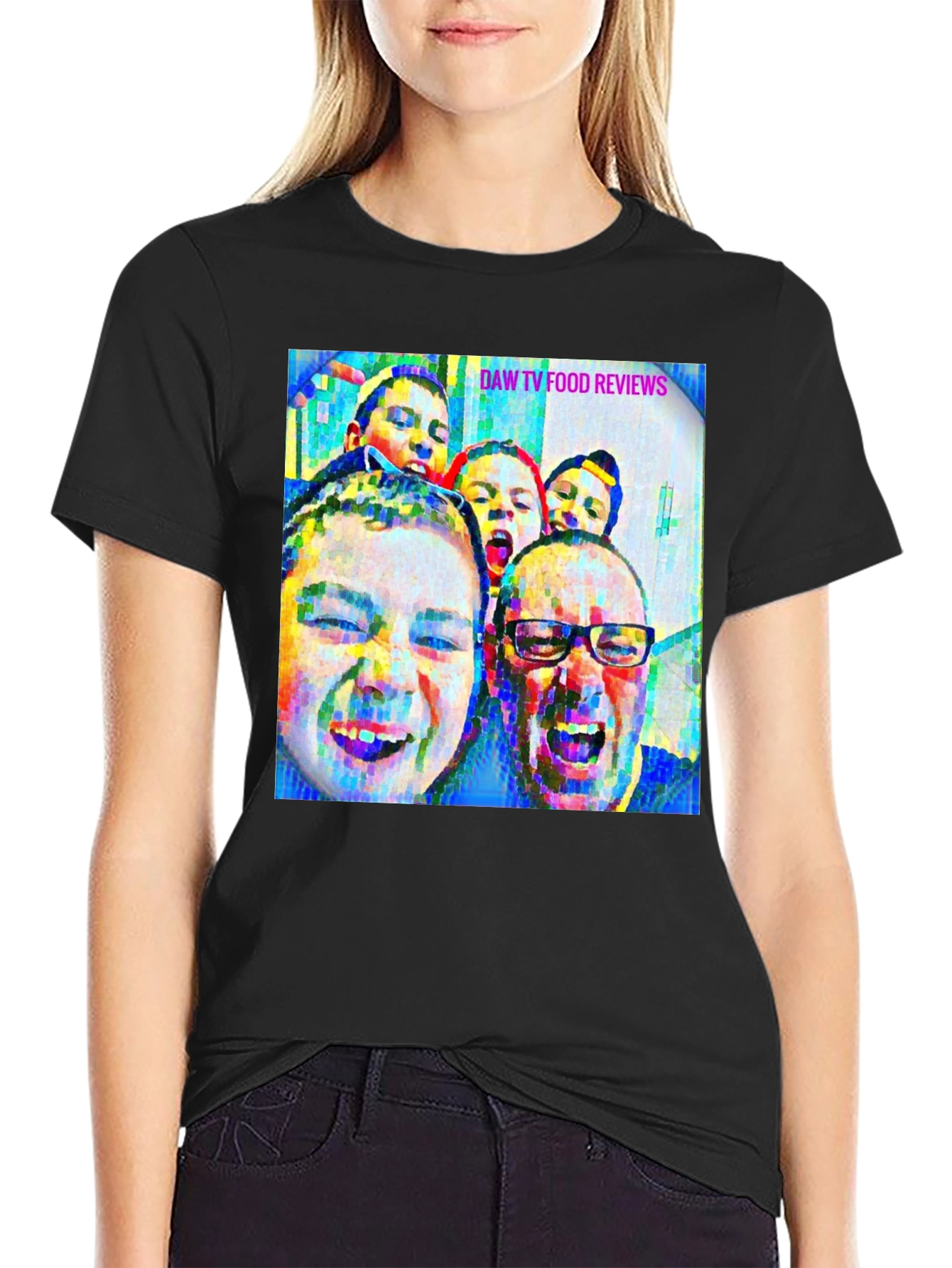DAW TV Food Reviews Graphic Tee - Black