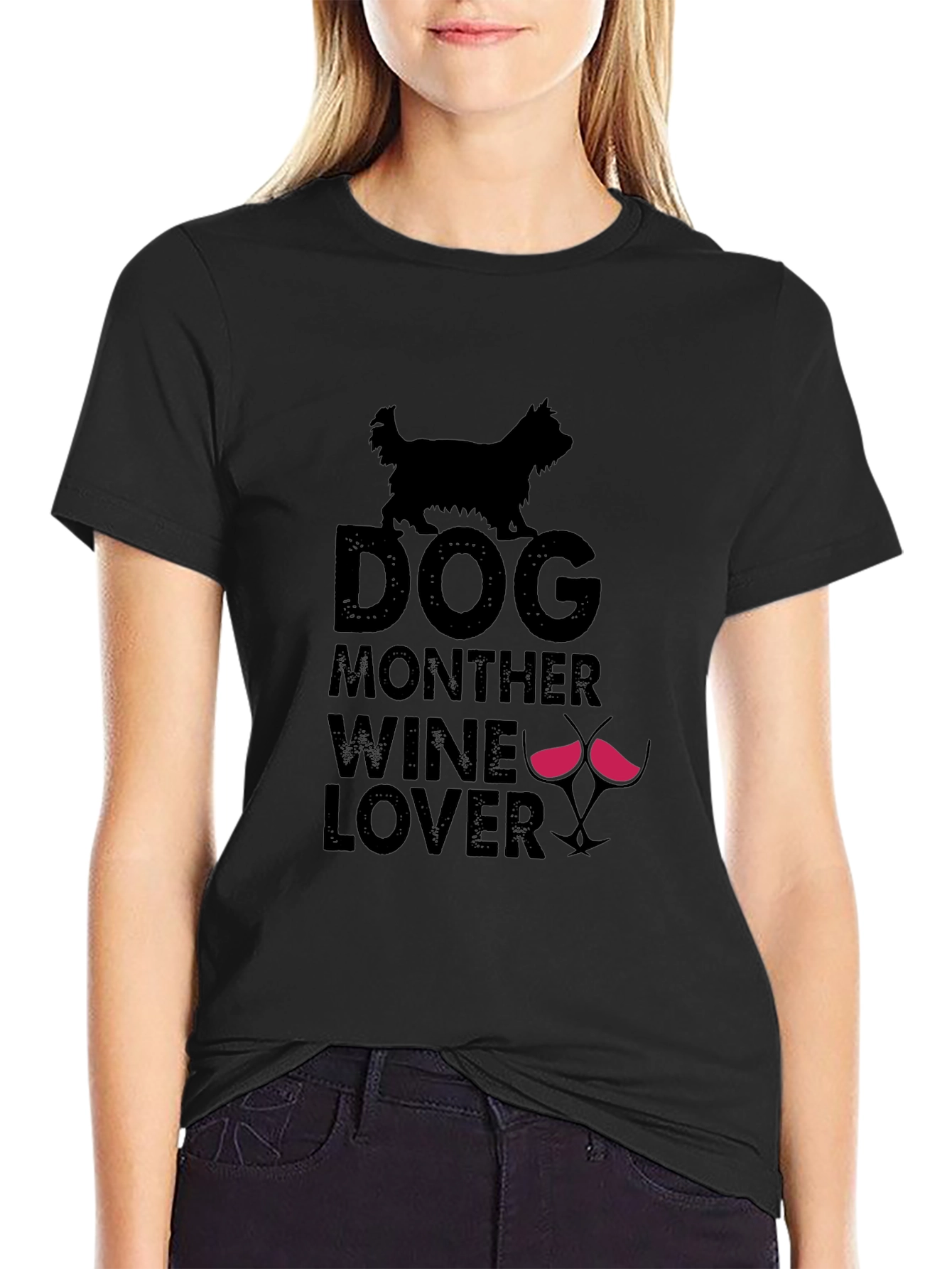 Dog Mother Wine Lover T-Shirt