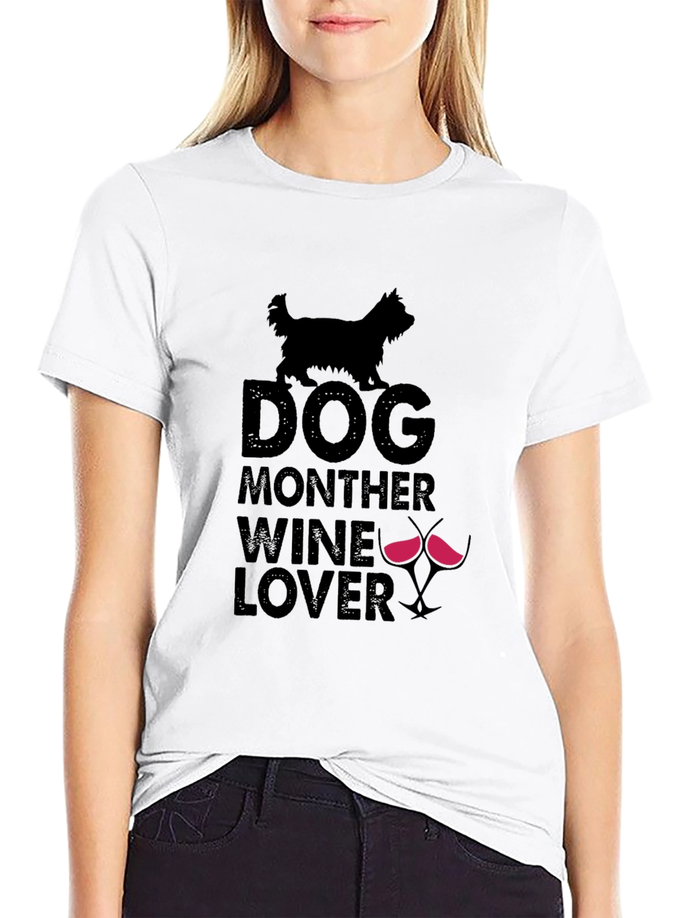 Dog Mother Wine Lover T-Shirt
