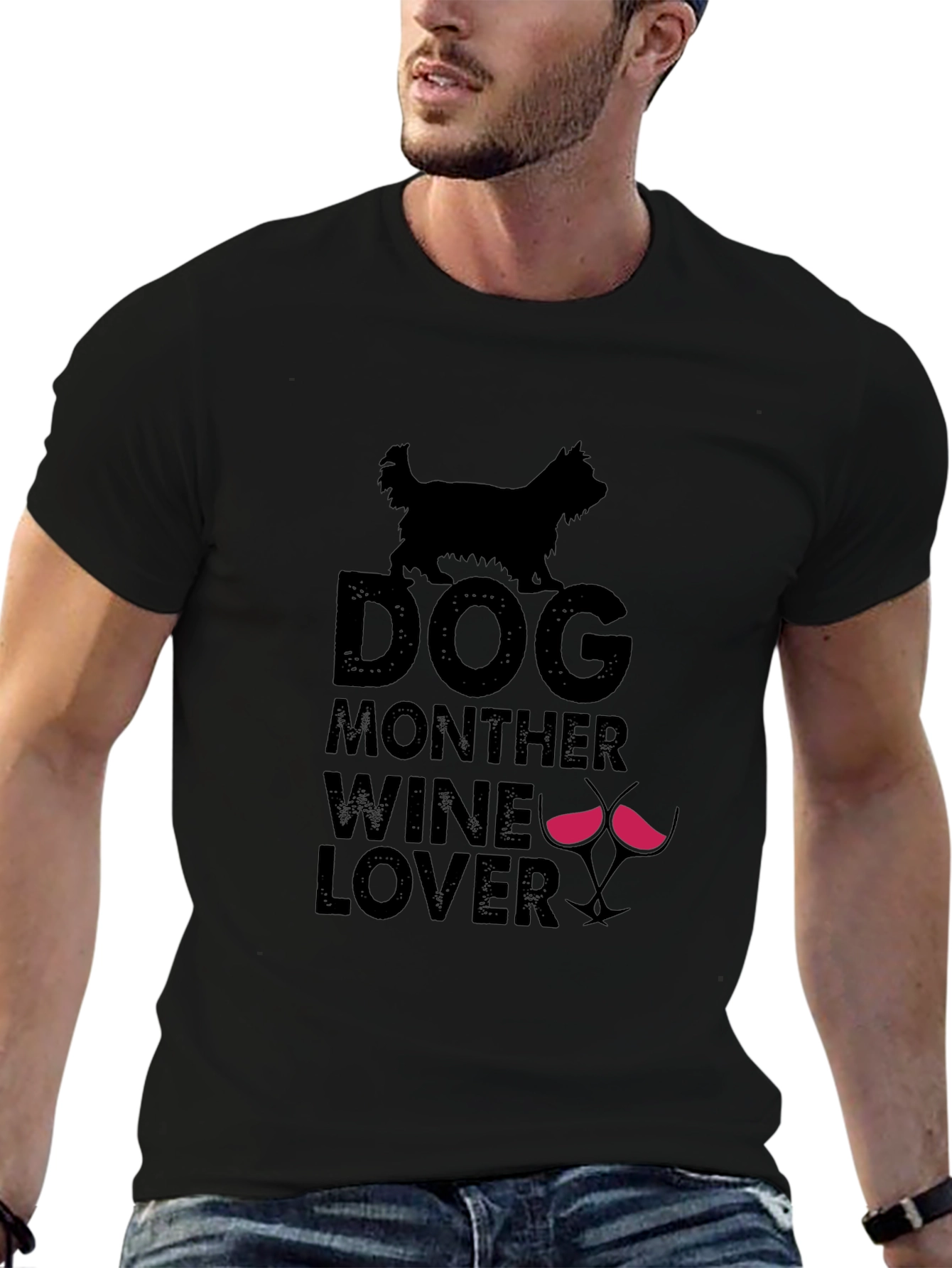 Dog Mother Wine Lover T-Shirt