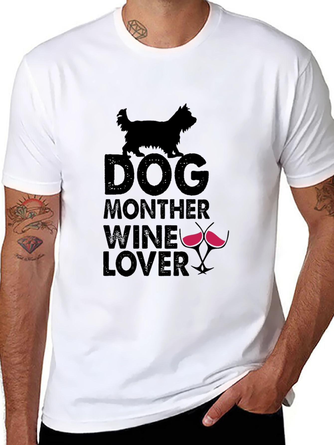 Dog Mother Wine Lover T-Shirt