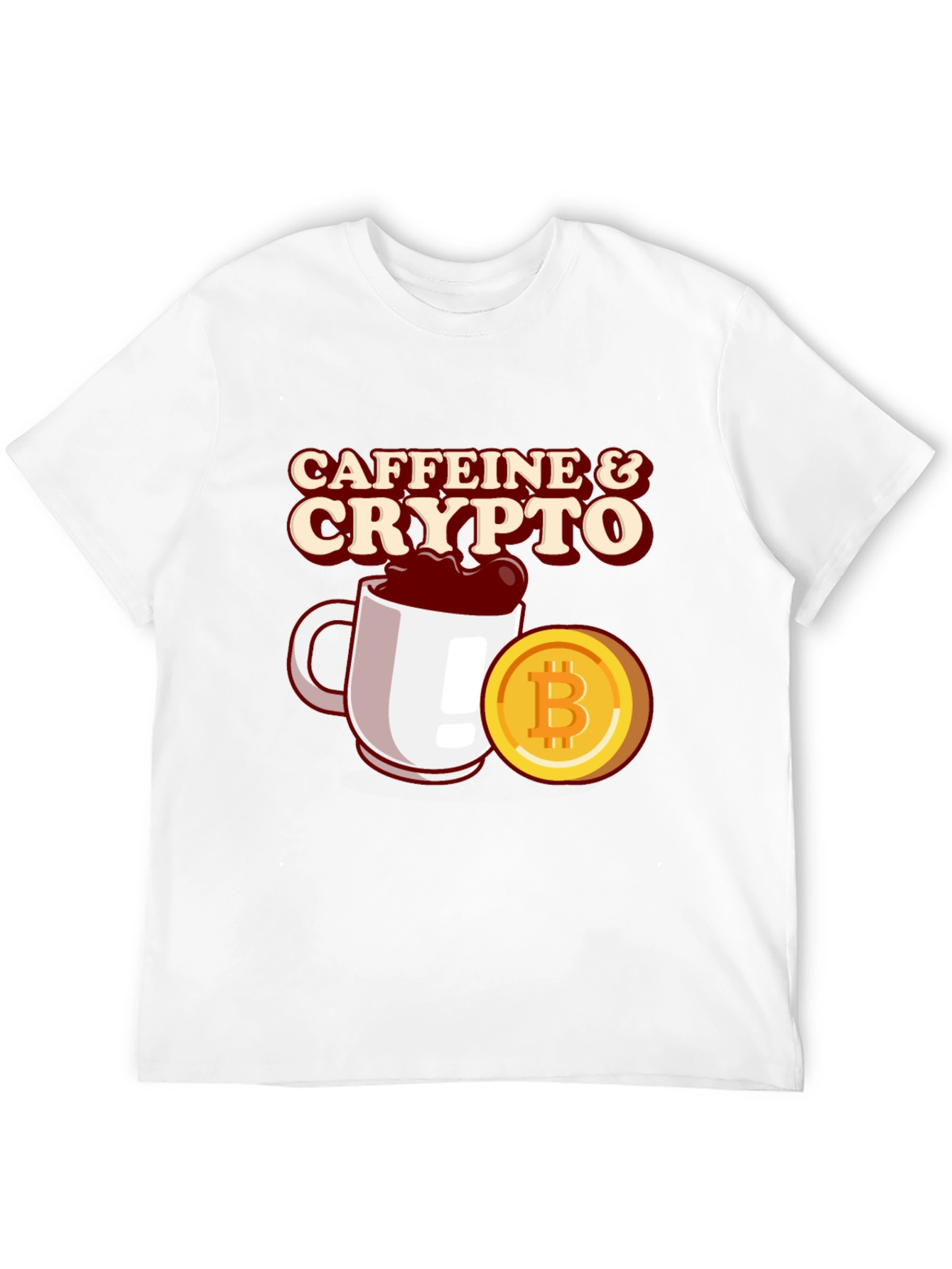Caffeine & Crypto Black T-Shirt - Bitcoin Lovers Tee